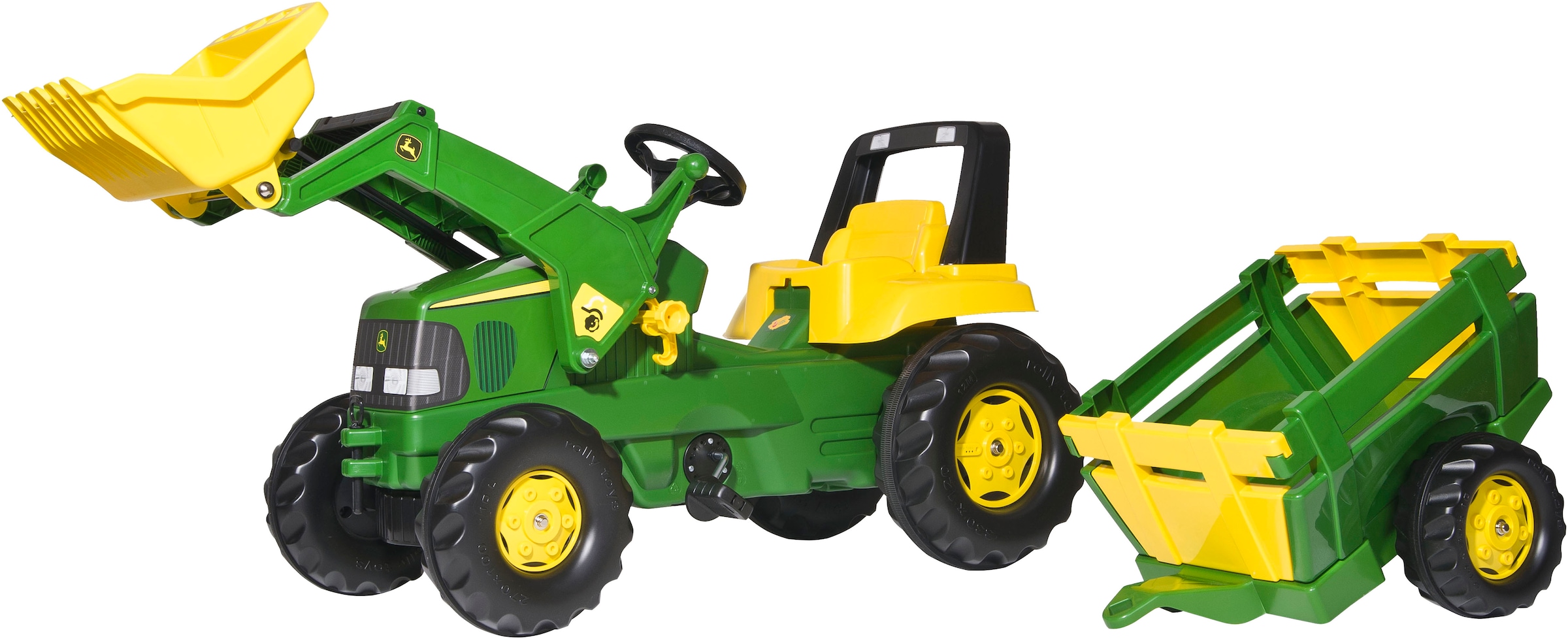 Trettraktor »rollyJunior John Deere mit Lader und Trailer«, Made in Europe Made in...