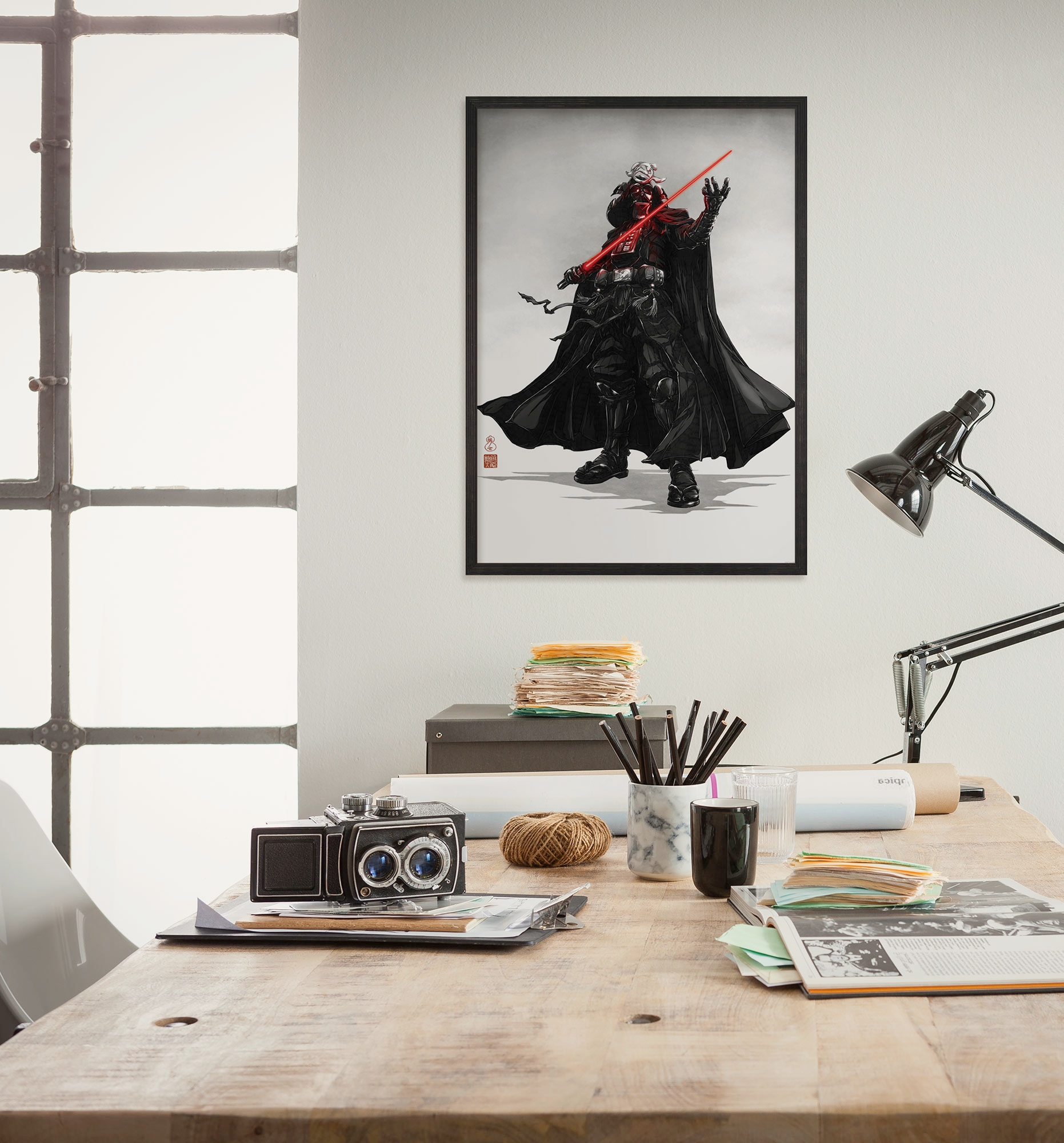 Image of Komar Wandbild "Star Wars Vision Samurai Dark Lord" Disney Set, 1 Stk. tlg. 30 x 40 cm (Breite x Höhe) - Kinderzimmer, Dekoration
