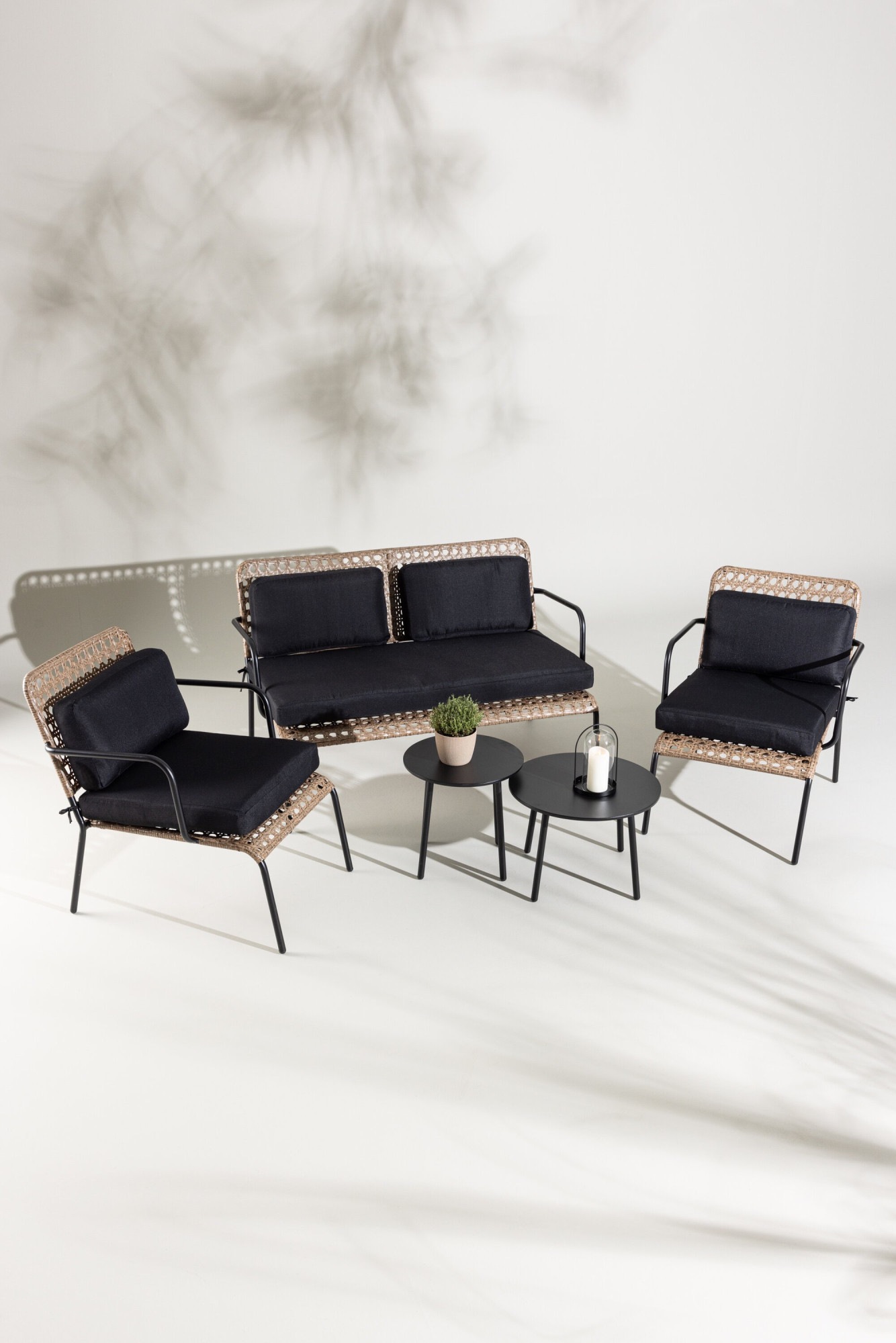 Image of Venture Home Gartenlounge-Set "Paola, grosszügiges Outdoor-Set für hohen Sitzkomfort" 5 tlg. Loungemöbel rund, Stoffbezug, angenehm, wetterfest