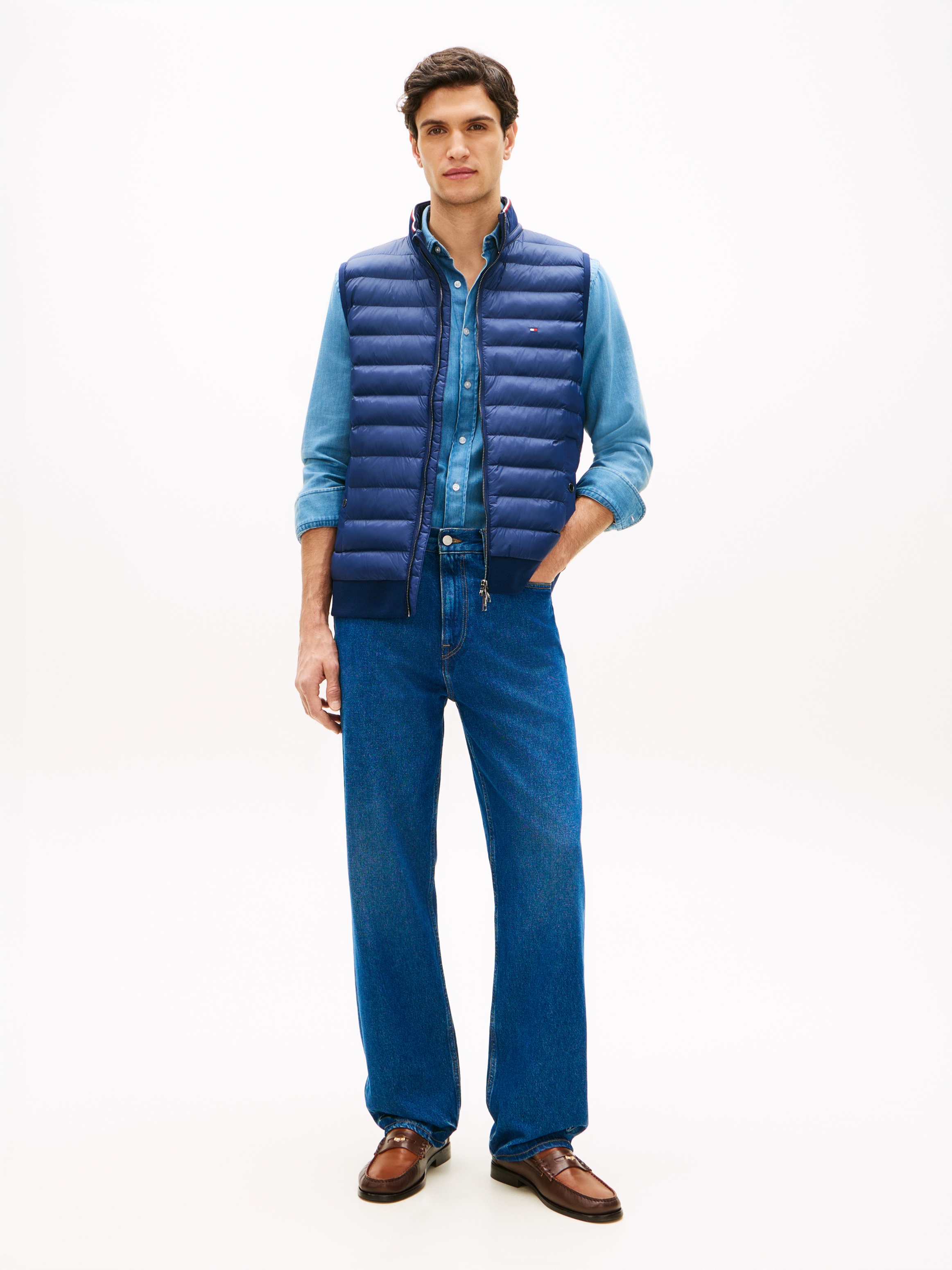 Tommy Hilfiger Gilet matelassé »MIX MEDIA« col montant, fermeture éclair à 2 sens