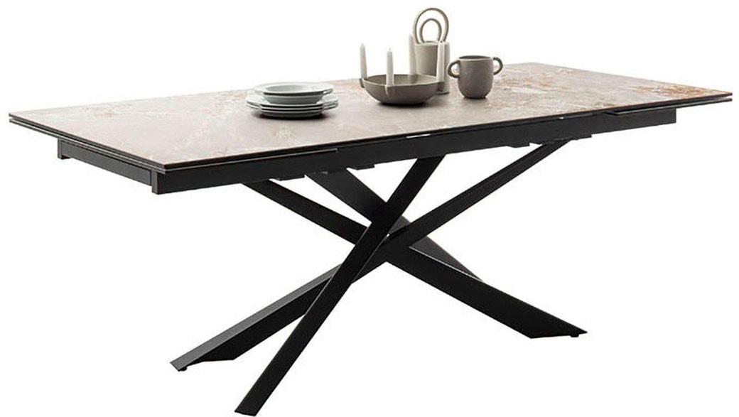 MCA furniture Esstisch »TESERO Auszugtisch 200-300 cm« Einzelstück,  Keramik,Metall,Marmor-Optik,ausziehbar,belastbar 100kg,10-12 Pers.