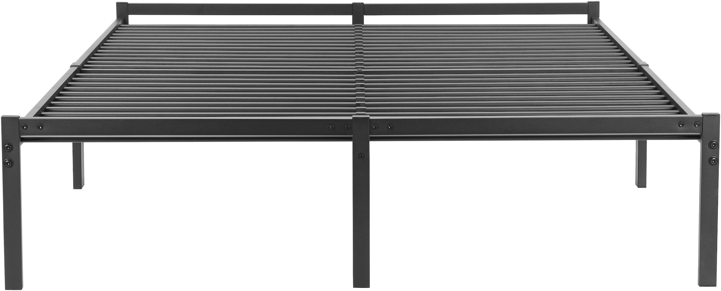 GOODproduct Metallbett »LIST Bett Bettgestell Bettrahmen Einzelbett Doppelbett« Stahlbett schwarz in TOP Qualität und 4 Breiten,  Bett mit 26 Lattenroste zum Schutz der Matratze Bestseller