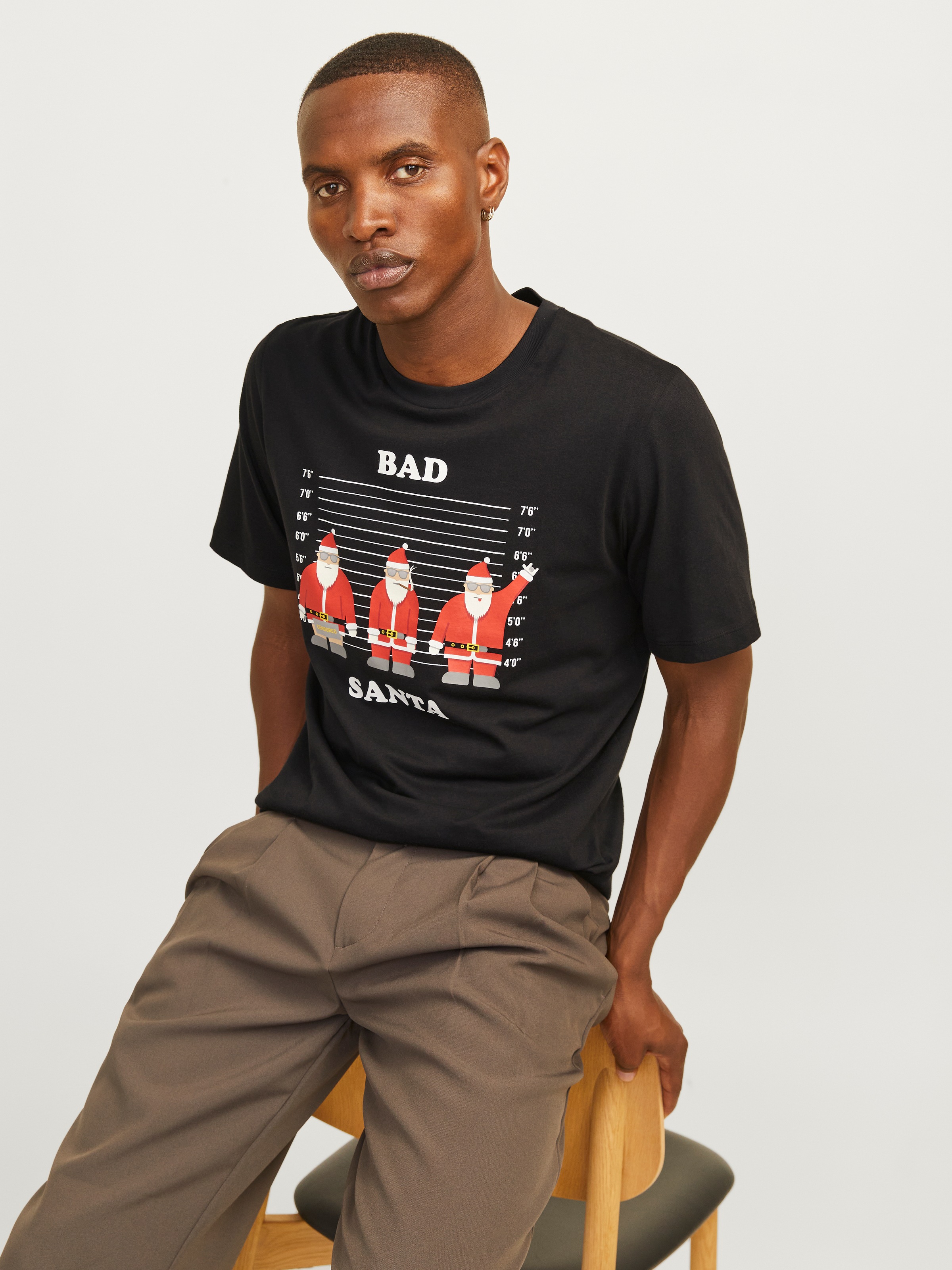 Jack & Jones Rundhalsshirt »JJXMAS FUNNY TEE SS CREW NECK«