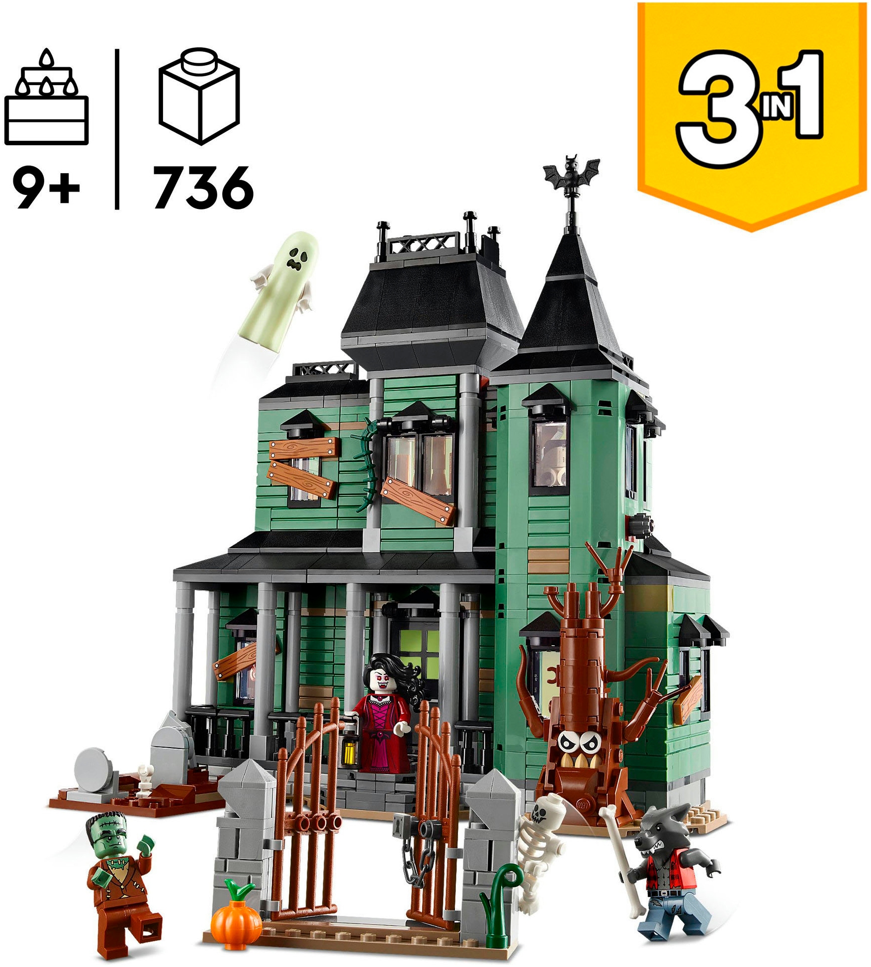LEGO® Konstruktionsspielsteine »Geisterhaus (31167), LEGO LEGO Creator« Made in Europe