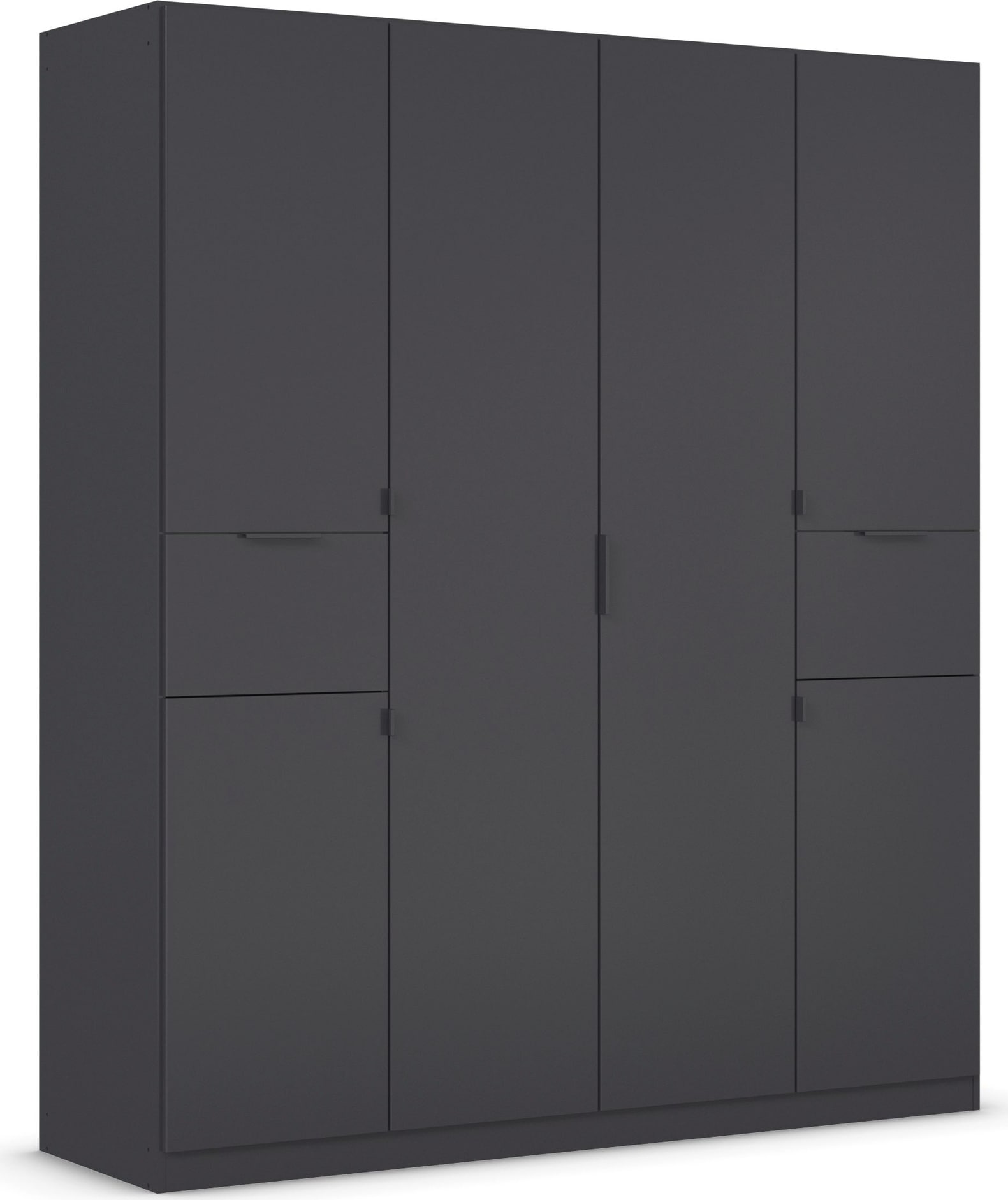 rauch Drehtürenschrank "Kleiderschrank Schrank Garderobe Wäscheschrank TICAO" Schubladen in der Höhe variabel positionierbar, mit 2 geräumigen Schubladen, viel Stauraum MADE IN GERMANY