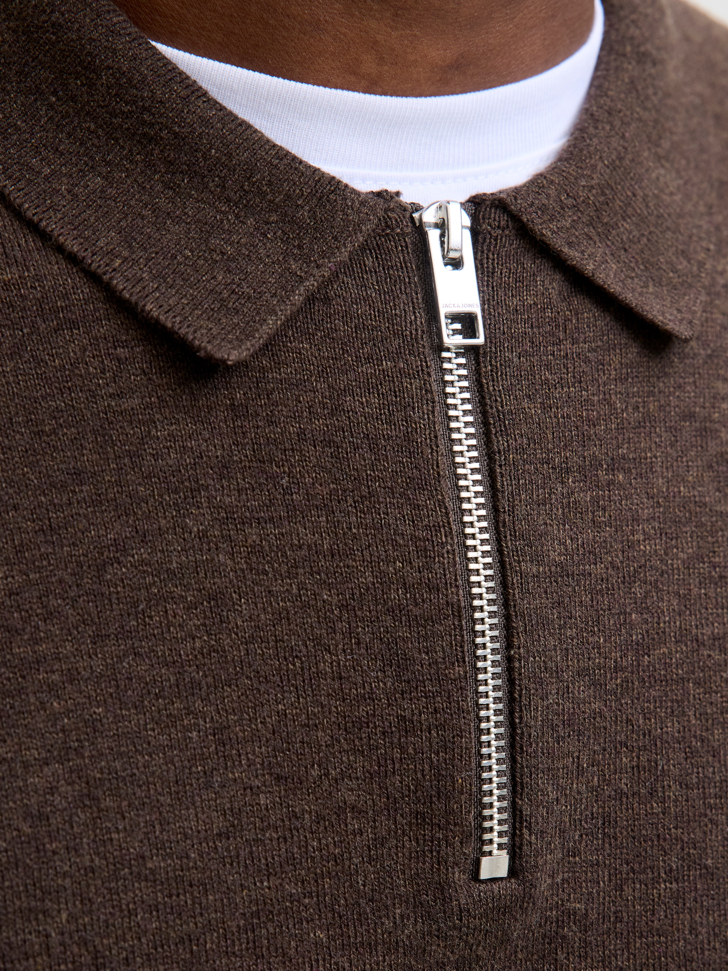 Jack & Jones Polokragenpullover »JJEEMIL KNIT POLO HALF ZIP LS NOOS«, mit Polo Kragen