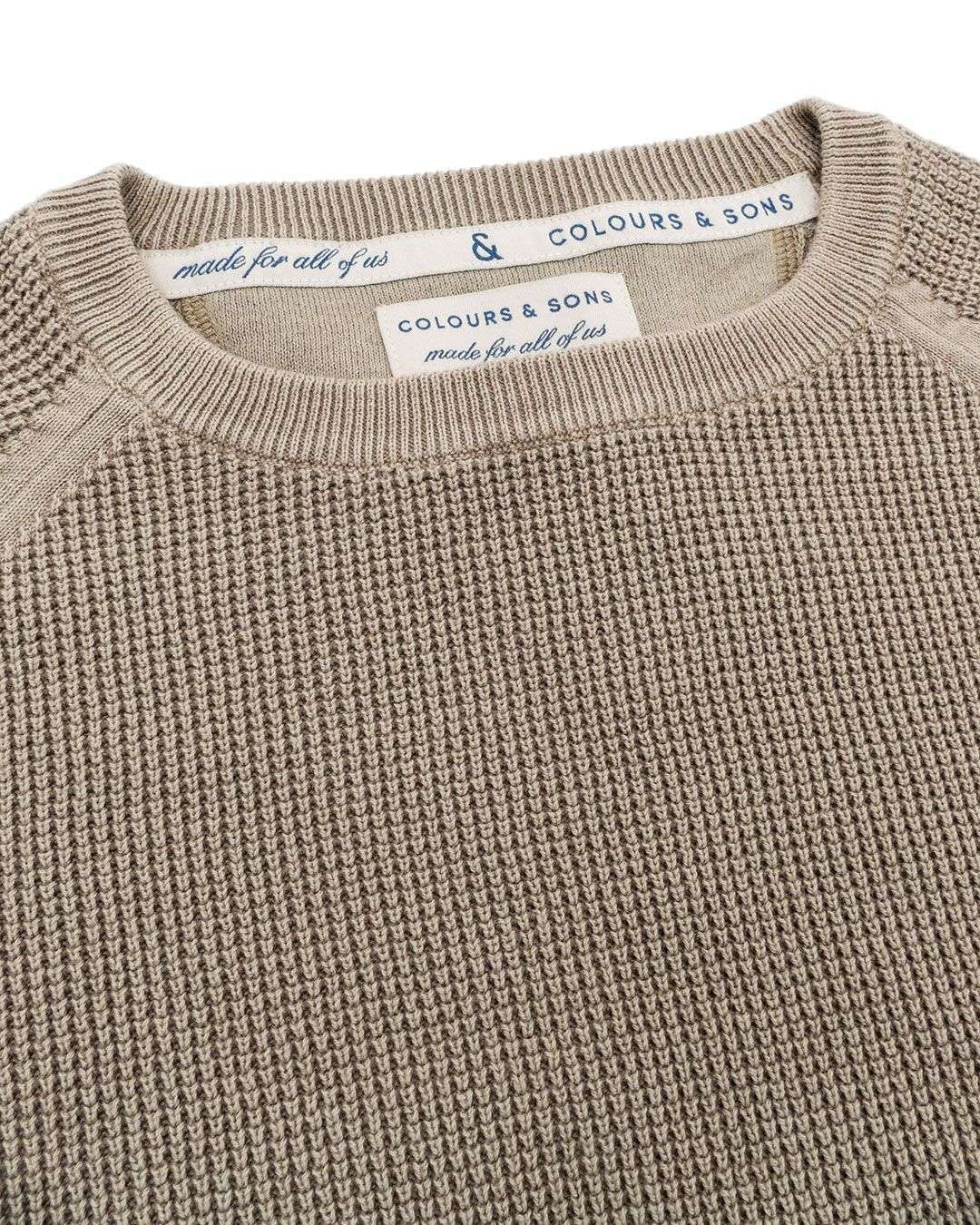 colours & sons Strickpullover »Pullover Roundneck-Washed«