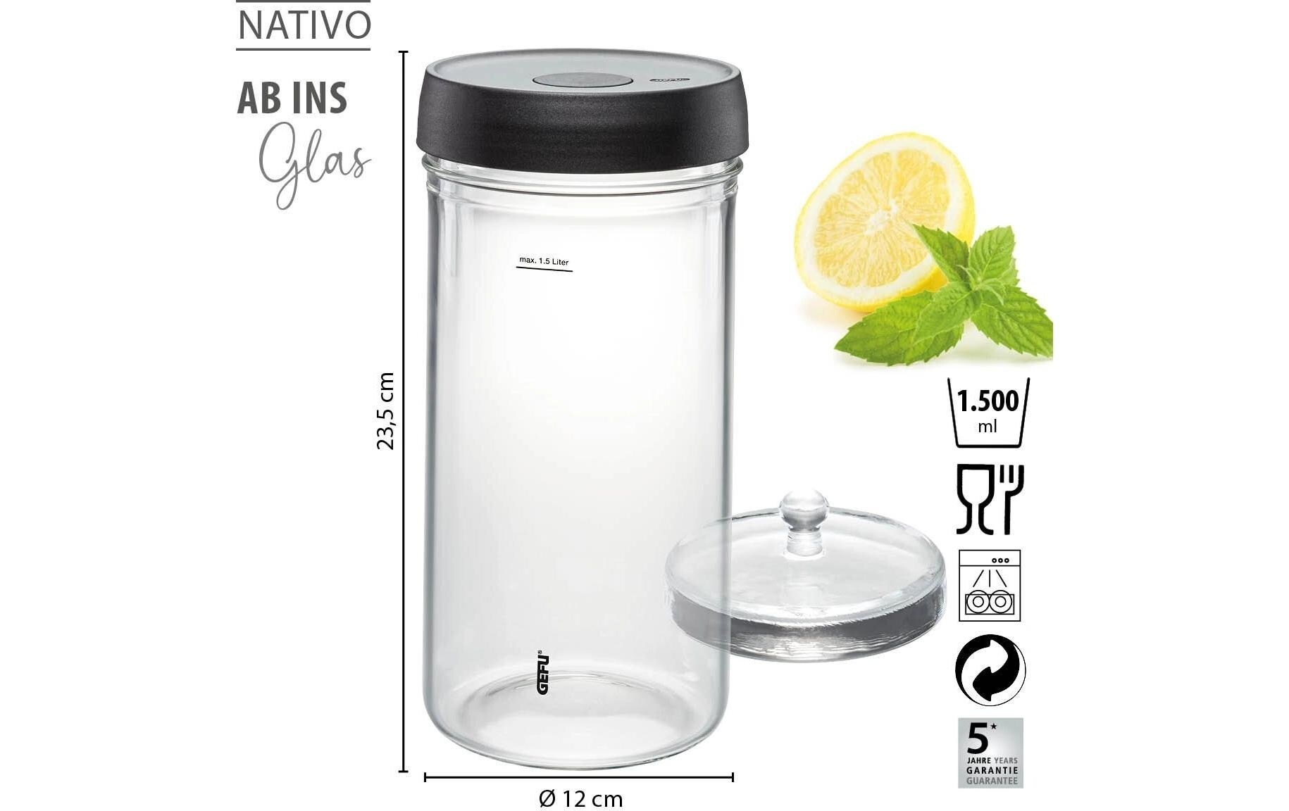 GEFU Vorratsglas »Nativo 1,5 L«, (1 tlg.)
