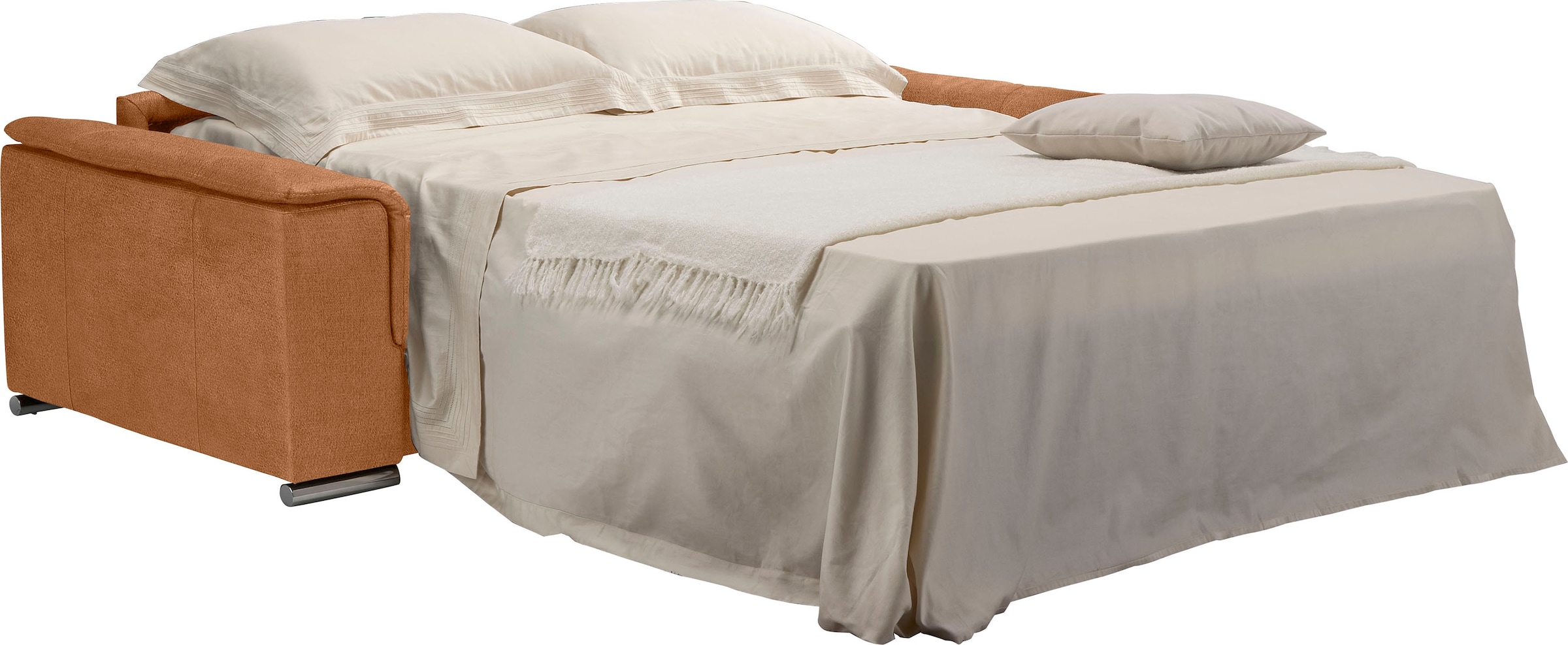 Egoitaliano Schlafsofa »Cecilia, modern & elegant, erstklassiger Sitzkomfort, Dauerschläfer« inkl. Matratze und hochwertigem Metallbettrahmen, toller Schlafkomfort