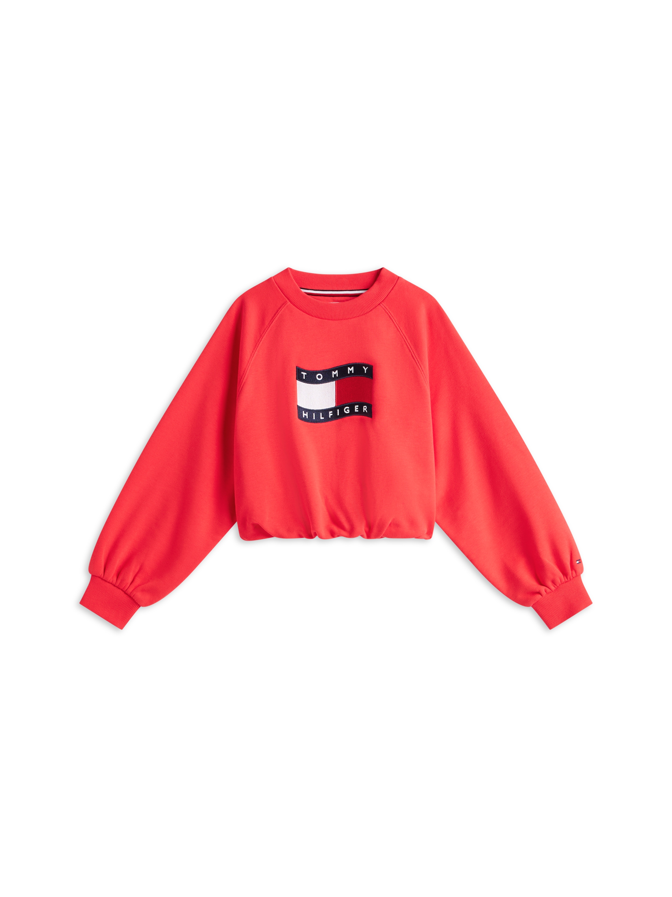 Tommy Hilfiger Sweat-shirt »TOMMY WAVE FLAG CREWNECK«, Kinder bis 16 Jahre, verdeckter Saum, relaxed fit
