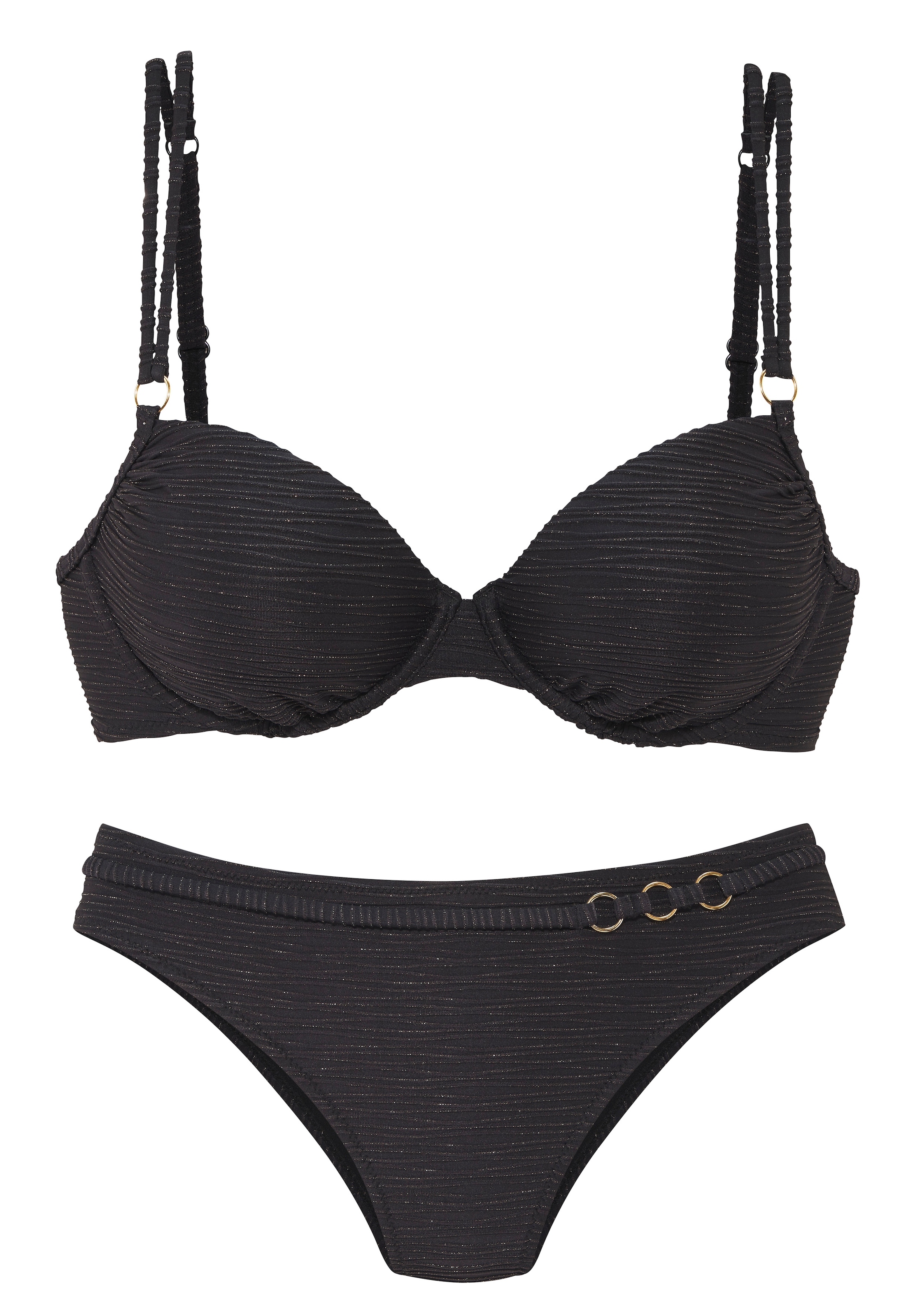 LASCANA Bügel-Bikini 0 Stk. Glitzernde Strukturware
