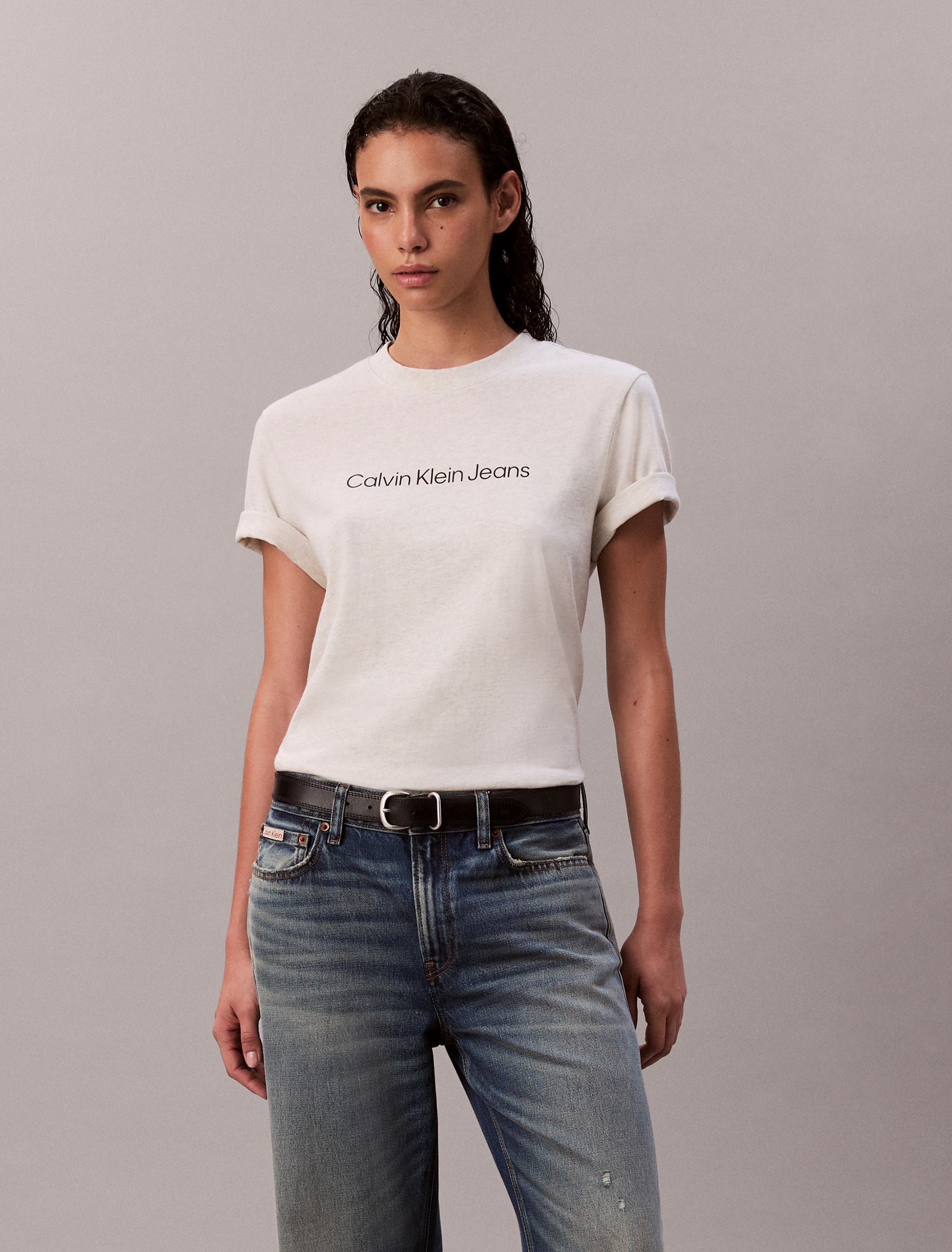 Image of Calvin Klein Jeans T-Shirt "A- INST. LOGO CLASSIC TEE SS" mit Logoschriftzug