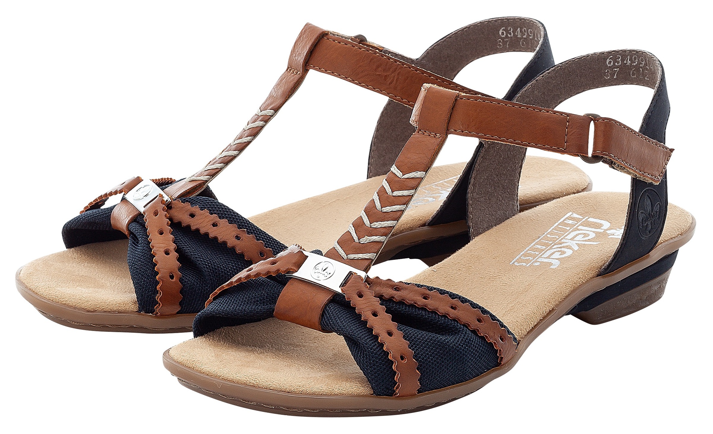 Image of Rieker Sandalette, Sommerschuh, Sandale, Keilabsatz, in zweifarbiger Optik