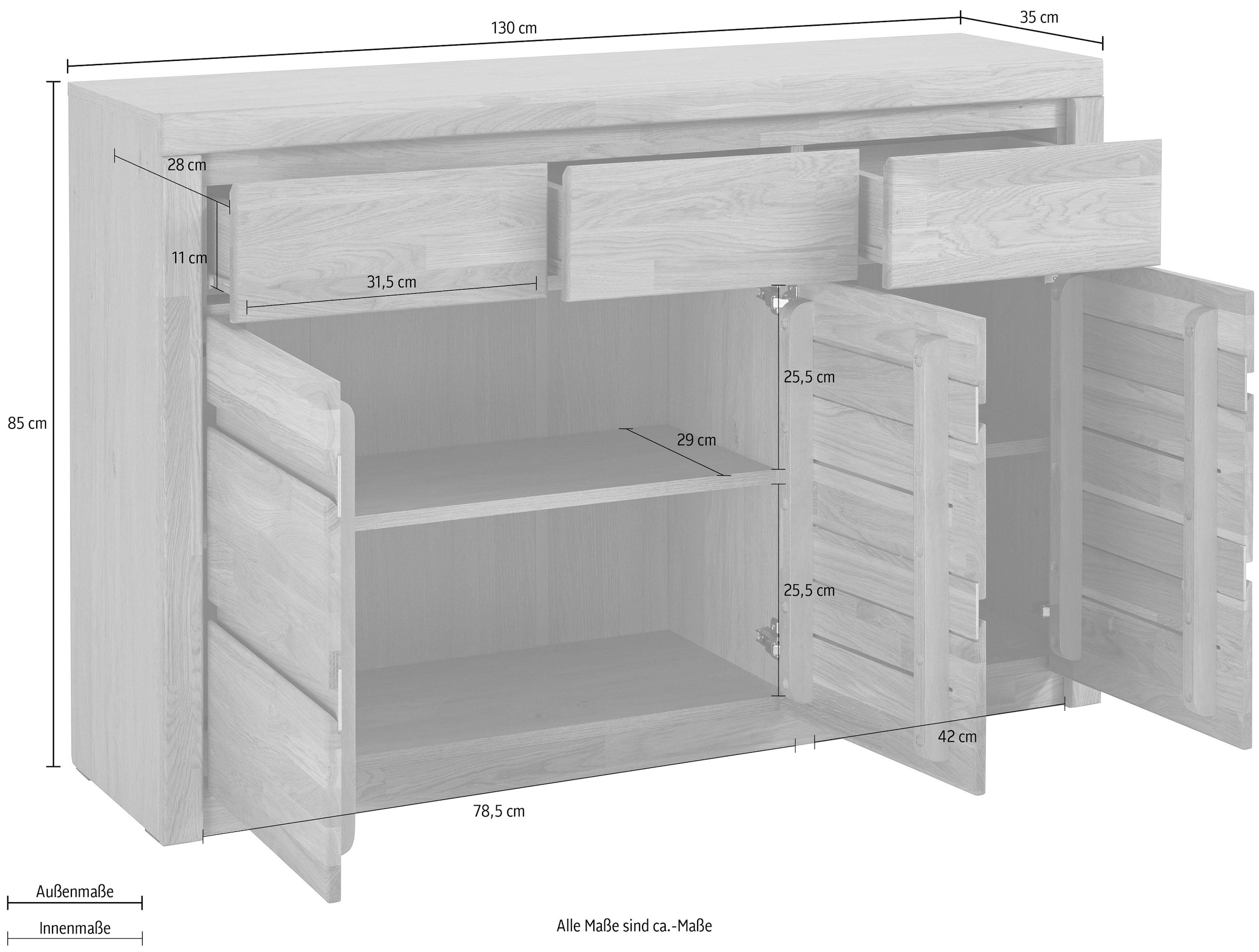Home affaire Kommode »Silkeborg« Breite 130 cm