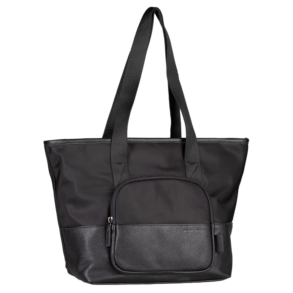 Image of TOM TAILOR Shopper "Viene" fein genarbtes Lederimitat trifft auf leichtes Nylon mit feinem Logo