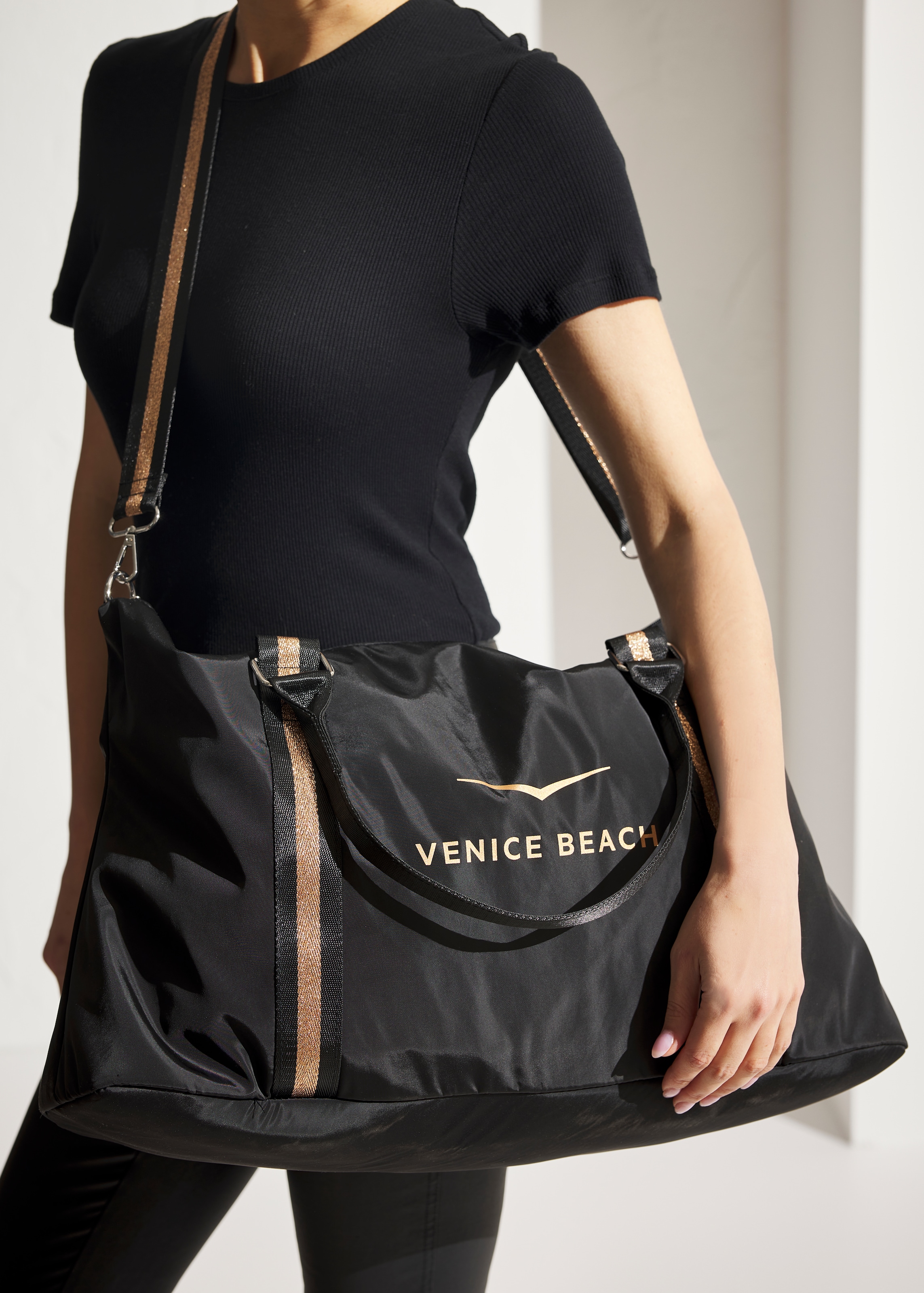 Venice Beach Sporttasche, grosse Umhängetasche, Weekender, Strandtasche mit Druck VEGAN