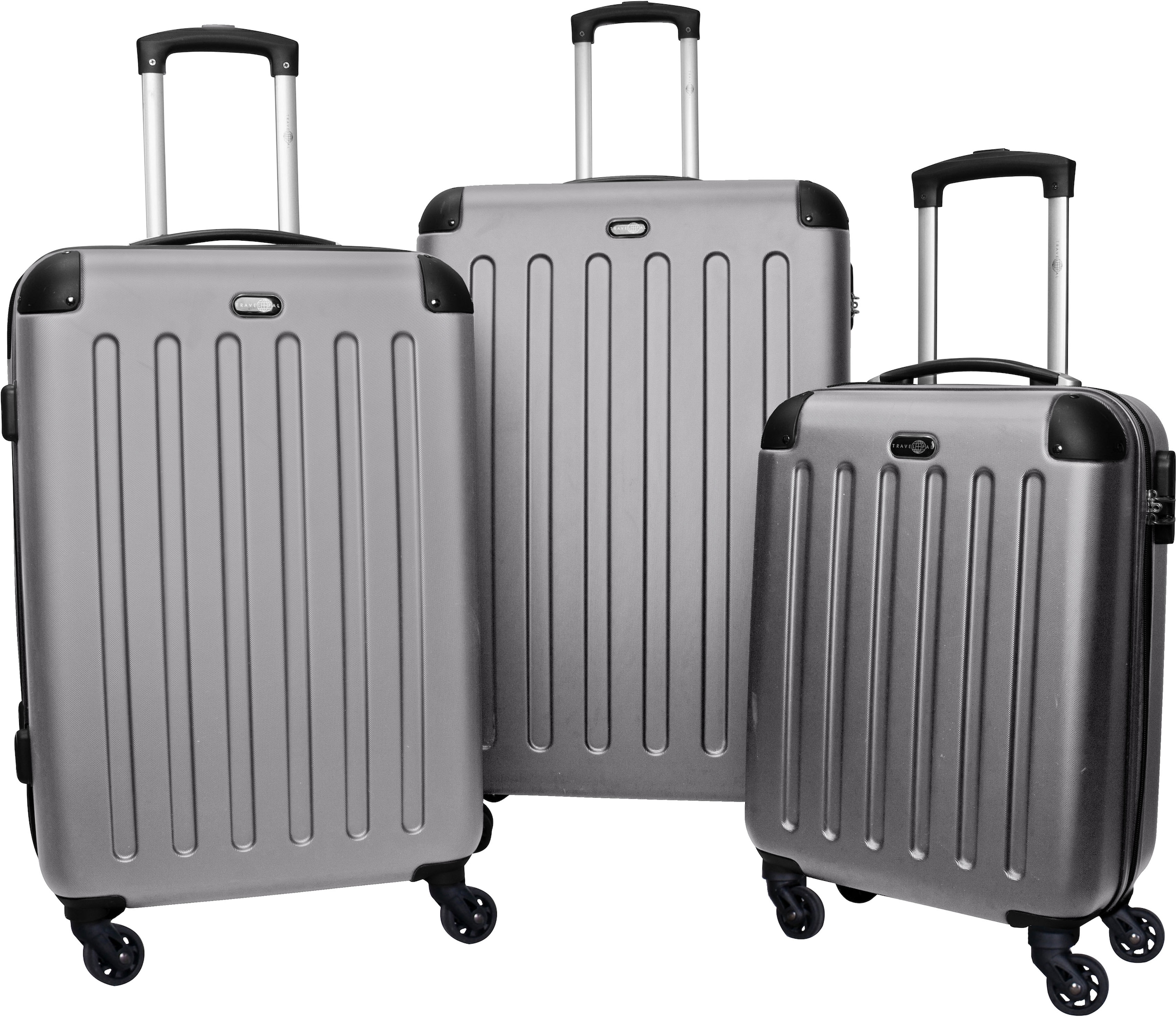 Travel Pal Trolleyset »Austin«, (3 tlg.), Kofferset Reisegepäck Hartschalen-Trolley-Set mit Zahlenschloss