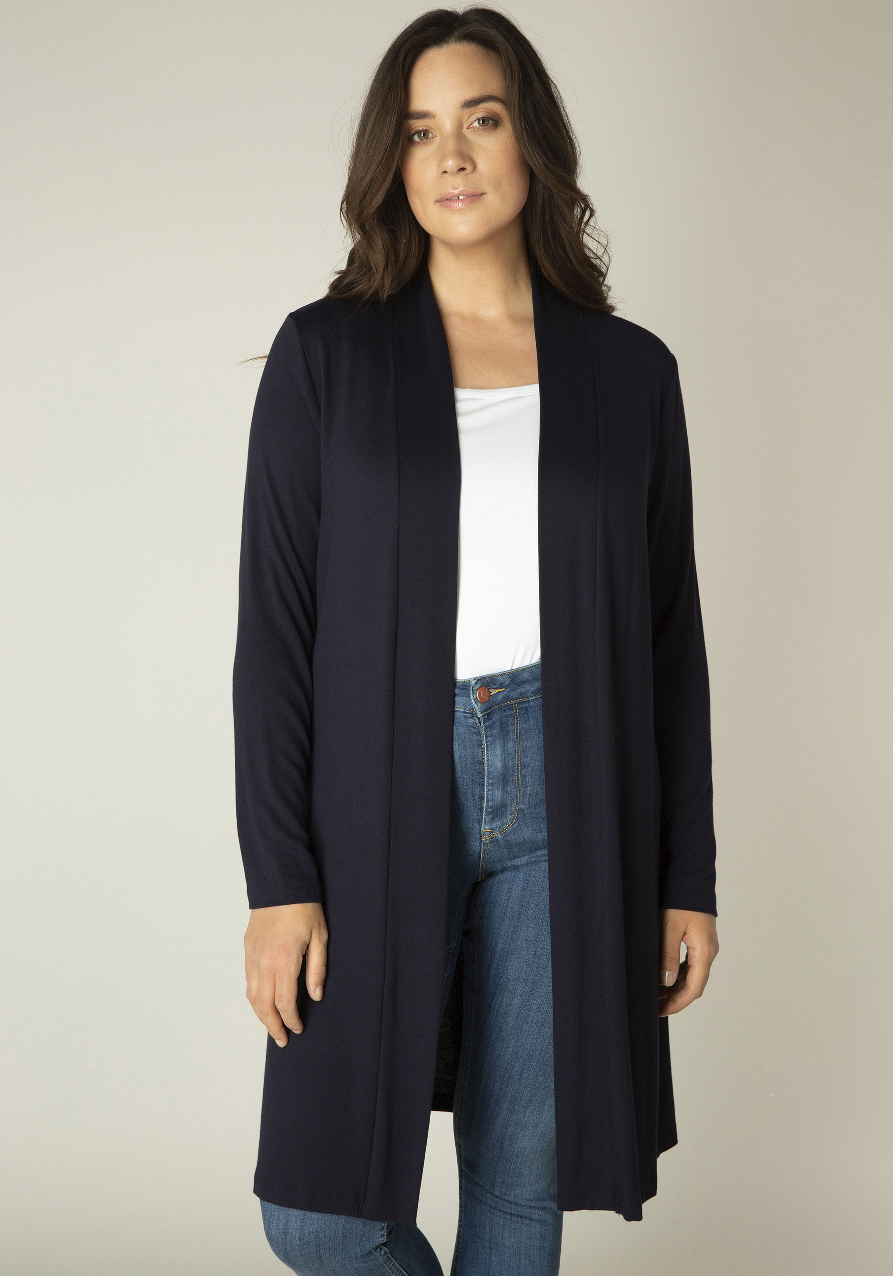 Longstrickjacke, Figurumspielende, weiche Strickqualität