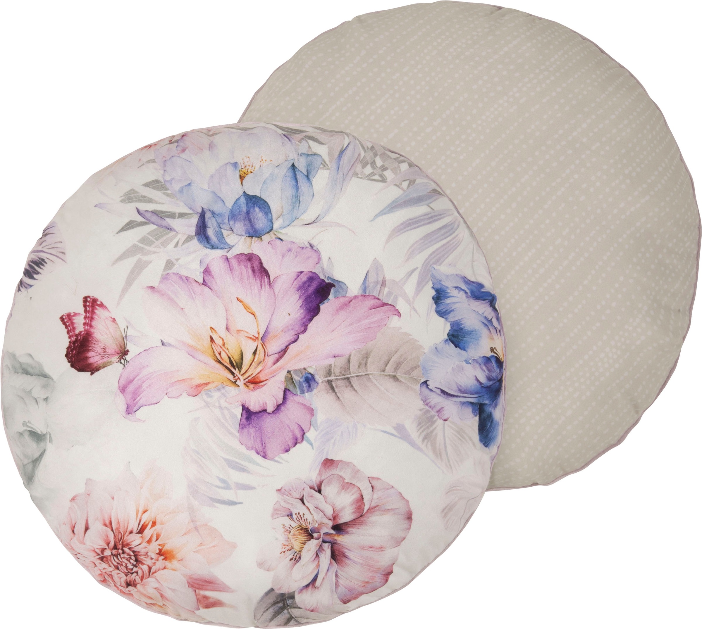 Image of Descanso Dekokissen »Caen«, (1 St., 1 55 cm rund Dekokissen - Mit biese), mit Biese bei Ackermann Versand Schweiz