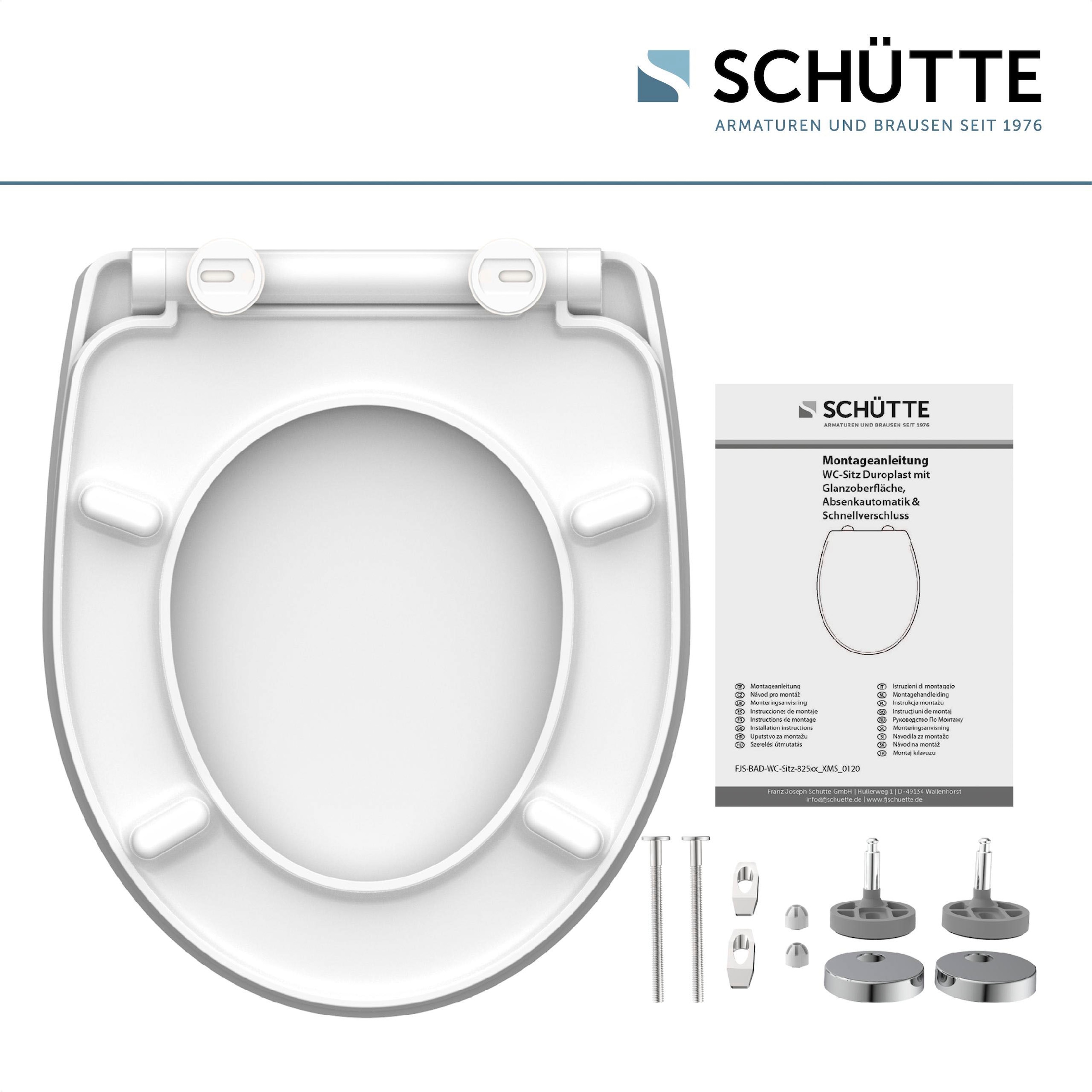 Schütte WC-Sitz »Round Dips«, Duroplast, Absenkautomatik, Schnellverschluss, mit Motiv, High Gloss