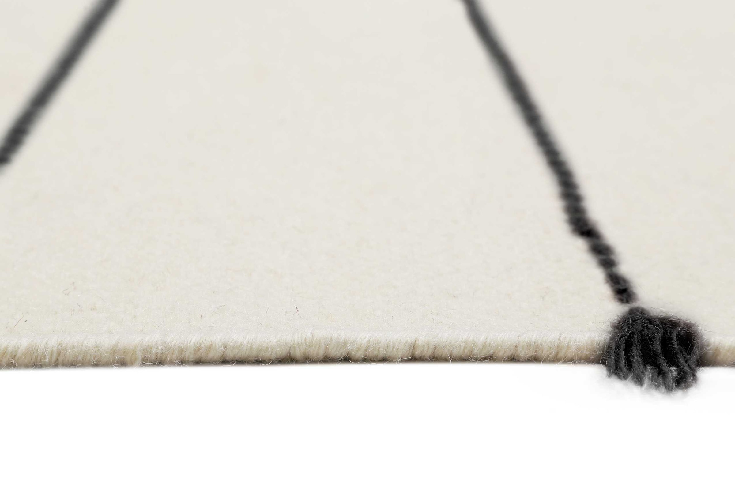 Esprit Wollteppich »Lina ESP-2205«, rechteckig, 5 mm Höhe, Naturfaserteppich mit Fransen, modernes Design, Wohnzimmer