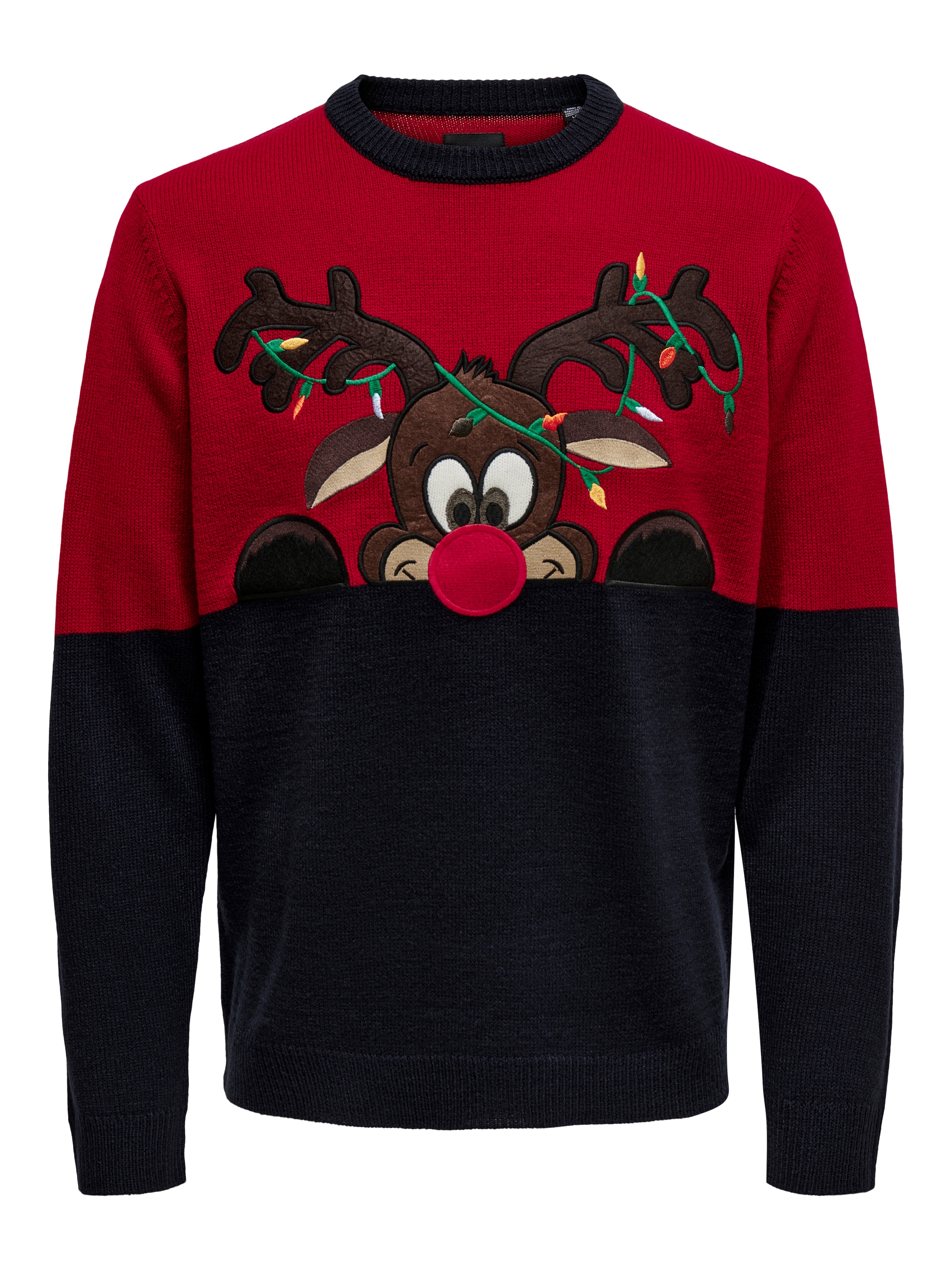 ONLY & SONS Weihnachtspullover , mit Bündchen an Ärmel und Saum
