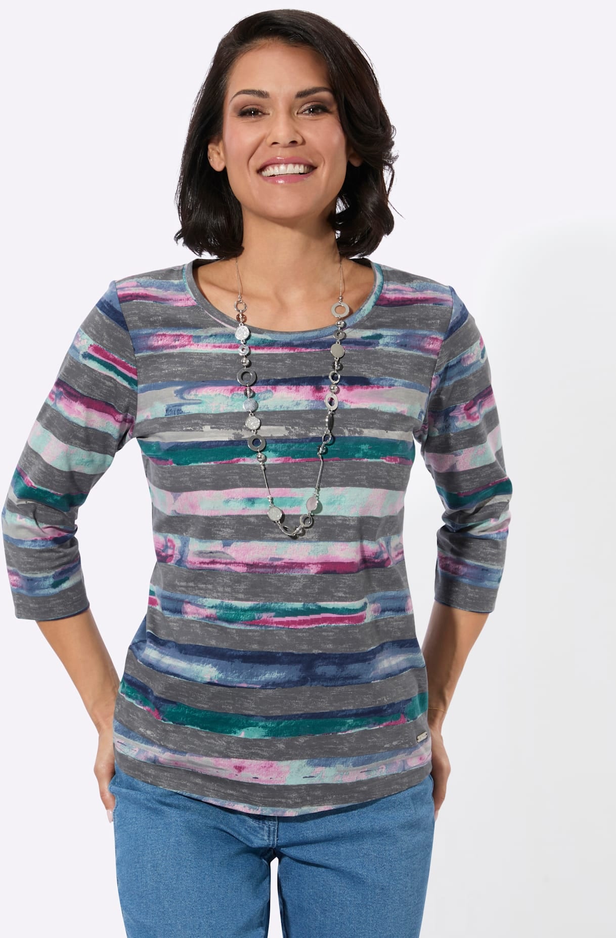 Casual Looks Shirt à col rond »Rundhals-Shirt« 1