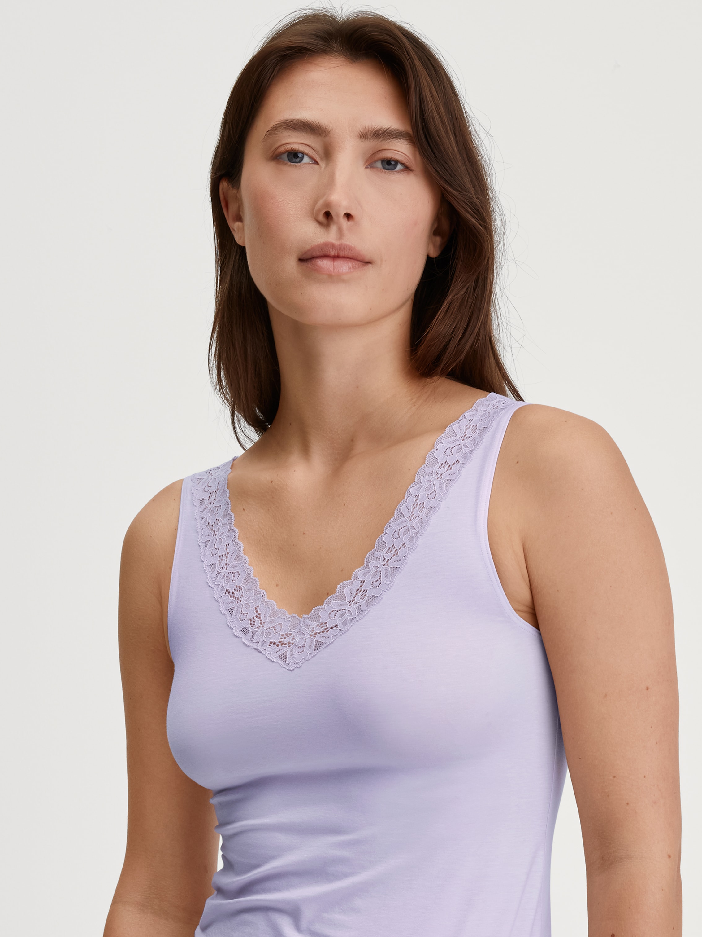 CALIDA Unterhemd »Natural Comfort Lace«, Tank-Top, Baumwoll-Top mit schöner Spitze