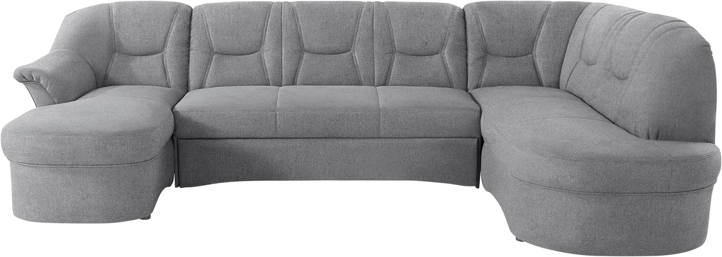 DOMO collection Wohnlandschaft »Sarafina, zeitlos und komfortabel, optional mit Federkern, U-Form«, wahlweise mit Bettfunktion