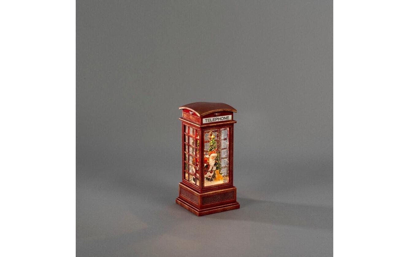 KONSTSMIDE Laterne »LED Wasserlaterne Telefonkabine mit Weihnachtsmann 20 cm«