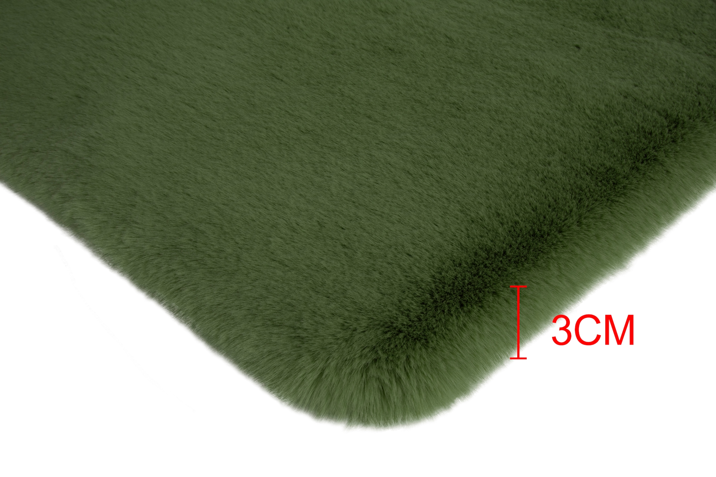 my home Tapis de bain »Rabbit Badematten, Badvorleger, Badezimmer Teppich« Höhe 30 mm Kaninchenfell-Haptik, Badteppich, rechteckig, rund & als 3-tlg. Set