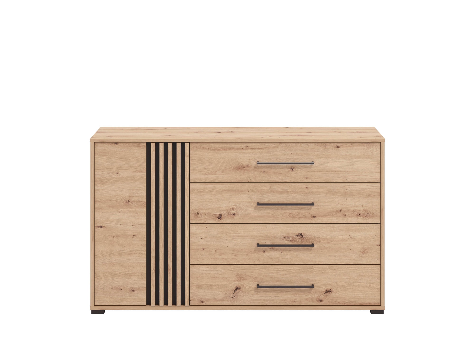 INOSIGN Commode »Ascalon Sideboard, Breite 138 oder 93 cm, mit ABS Schutzkanten« 3D Optik durch Lamellen/ Paneele, FSC-zertifizierter Holzwerkstoff