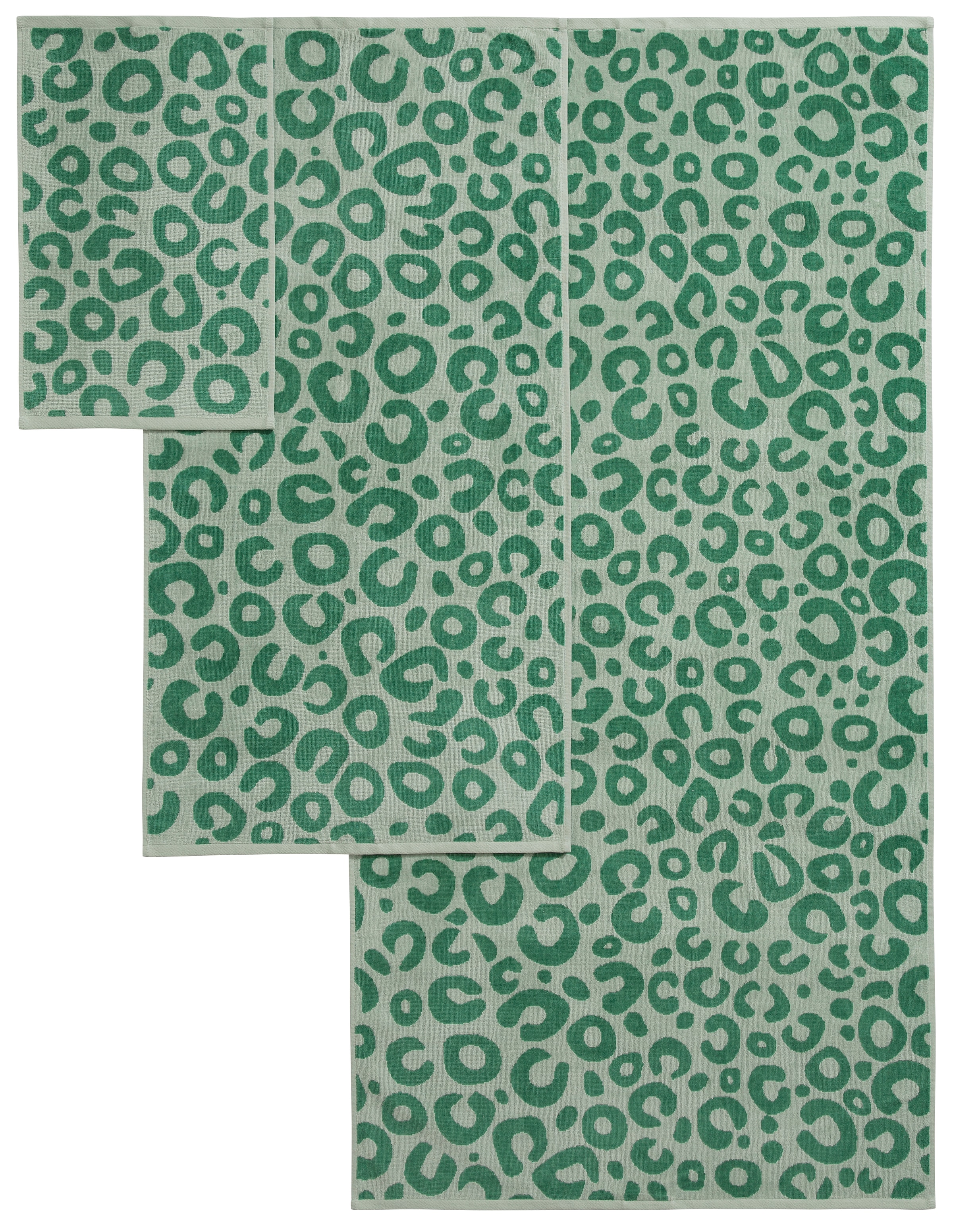 GOODproduct Set de serviettes »Anna Leopardenmuster, 8-tlg Handtuch-Set, 100% Baumwolle« Ensemble 8 pièces Velours en frottier Duschtücher, Handtücher und Gästetücher, weich, modern, Animal Print