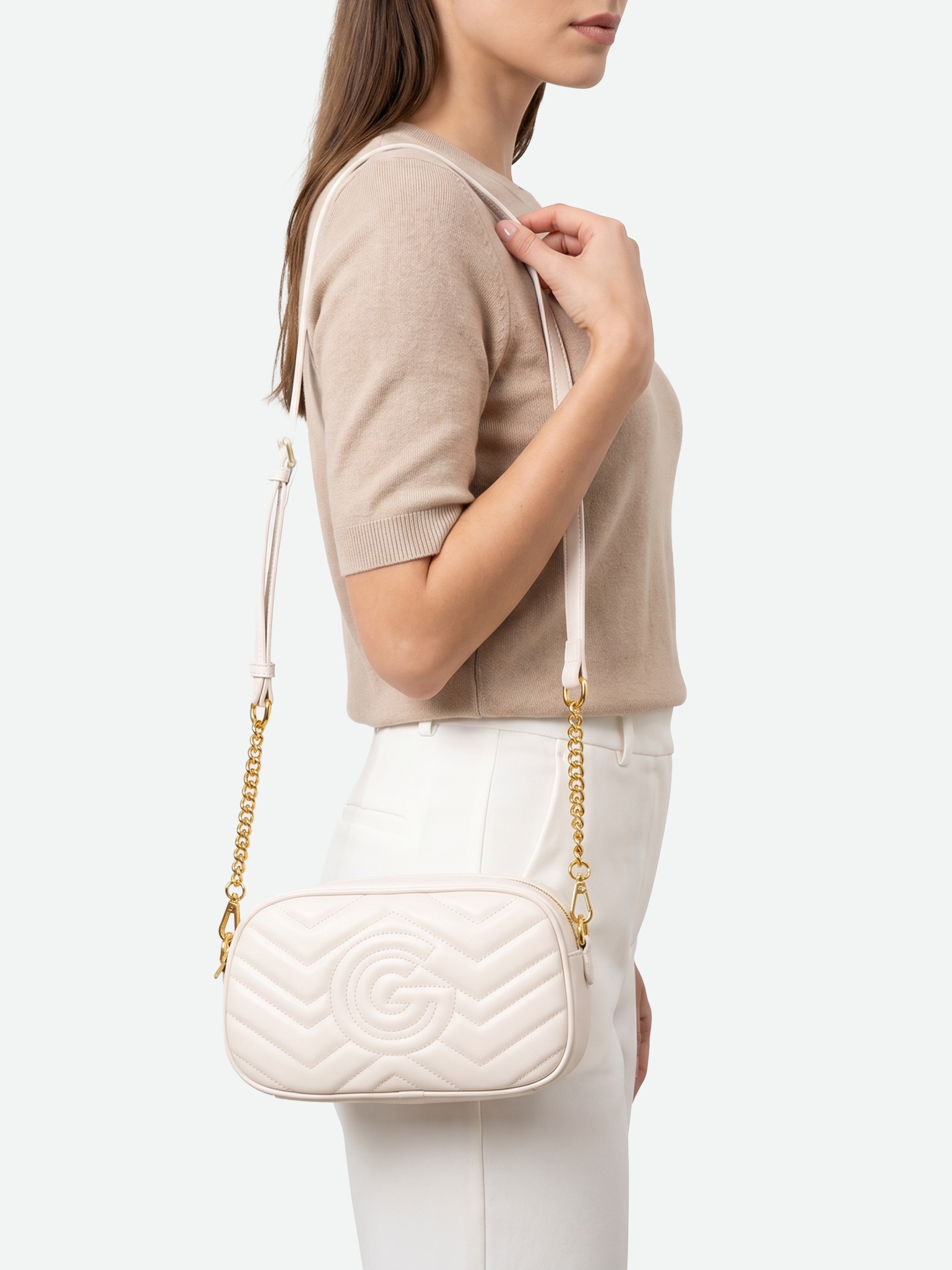 Gabriella GUCCI Umhängetasche »VALENCIA« Damen Umhängetasche, Handtasche, Schultertasche mit Logoverzierung
