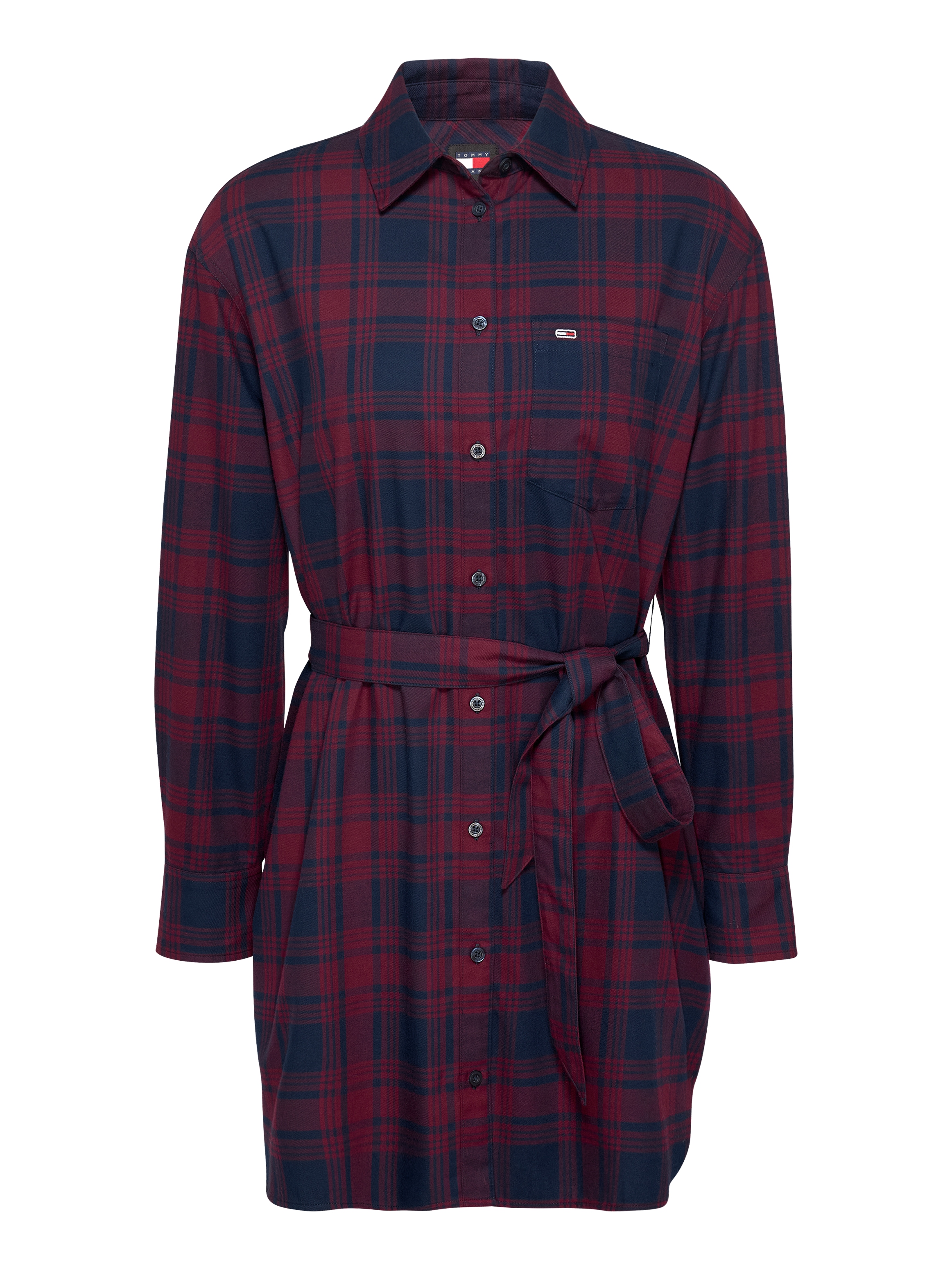 Tommy Jeans Curve Hemdblusenkleid »TJW CHECK SHIRT DRESS EXT«, in Grossen Grössen, modisches Karodessin