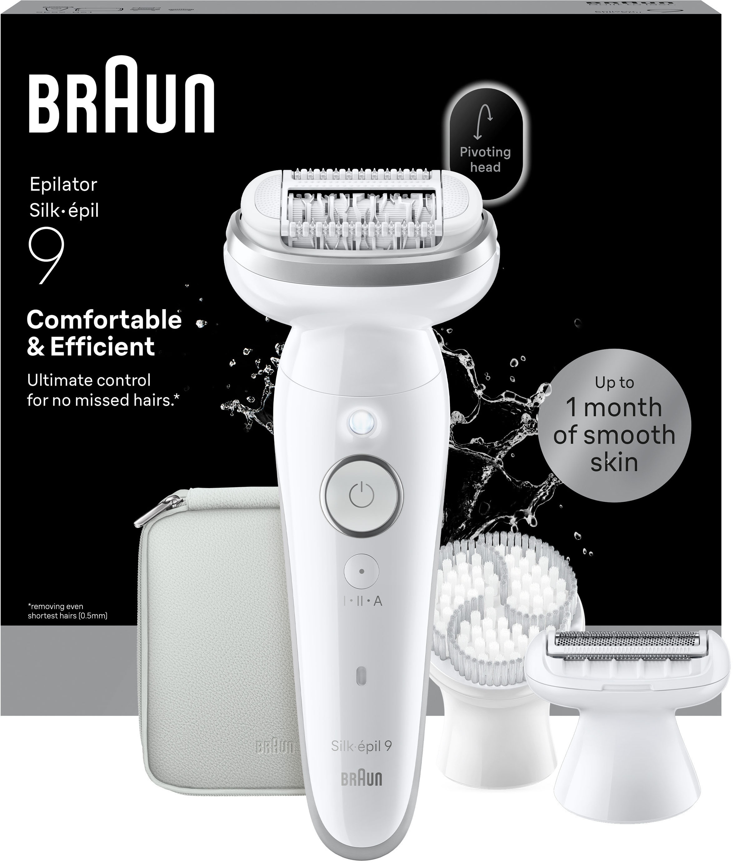Image of Braun Epilierer "Silk-épil 9 SES9-061" Rasier-, Trimmer- & Peelingaufsatz, Wet&Dry