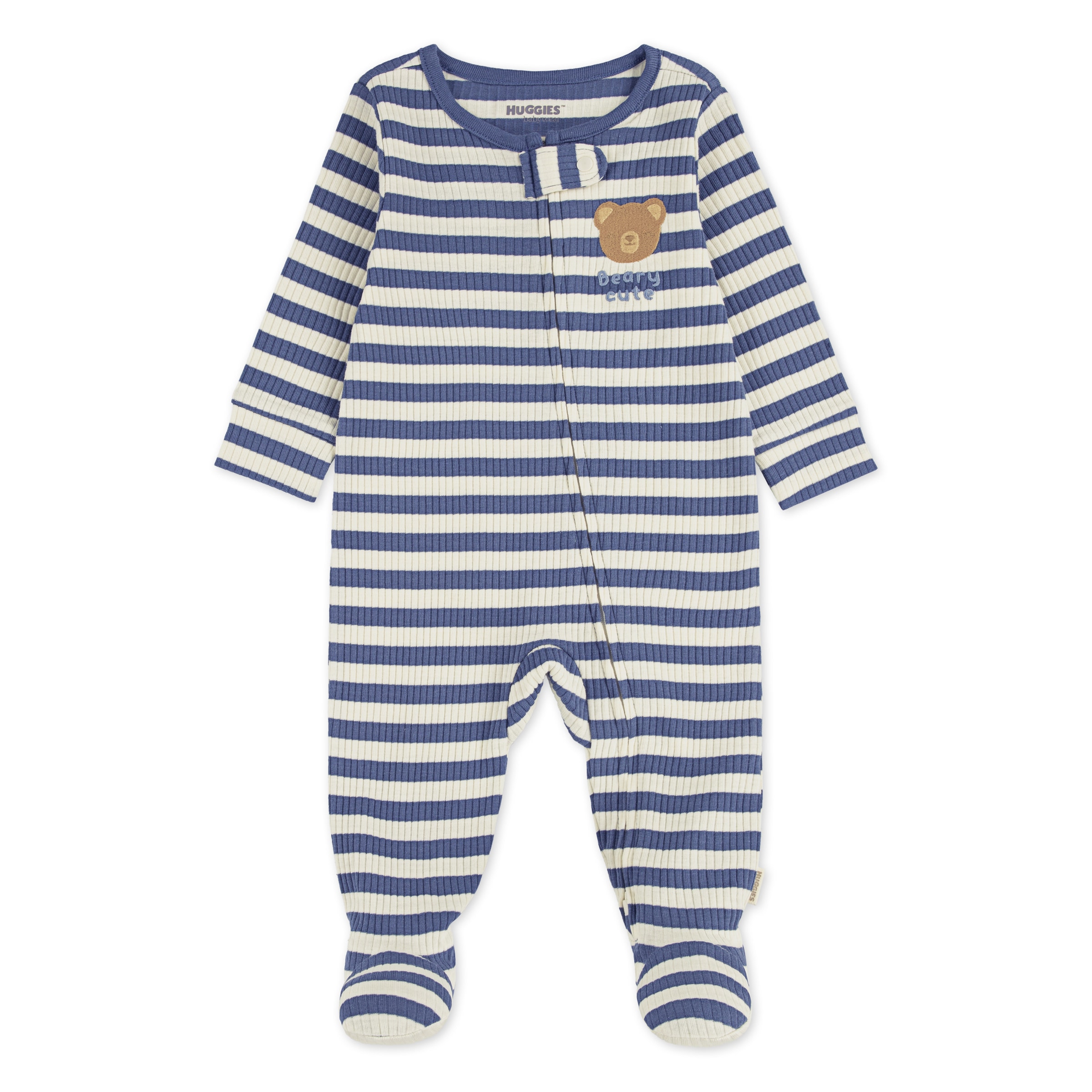 Image of HUGGIES babywear Schlafoverall "HUGB FOOTED COVERALL" mit süsser Bärchenstickerei