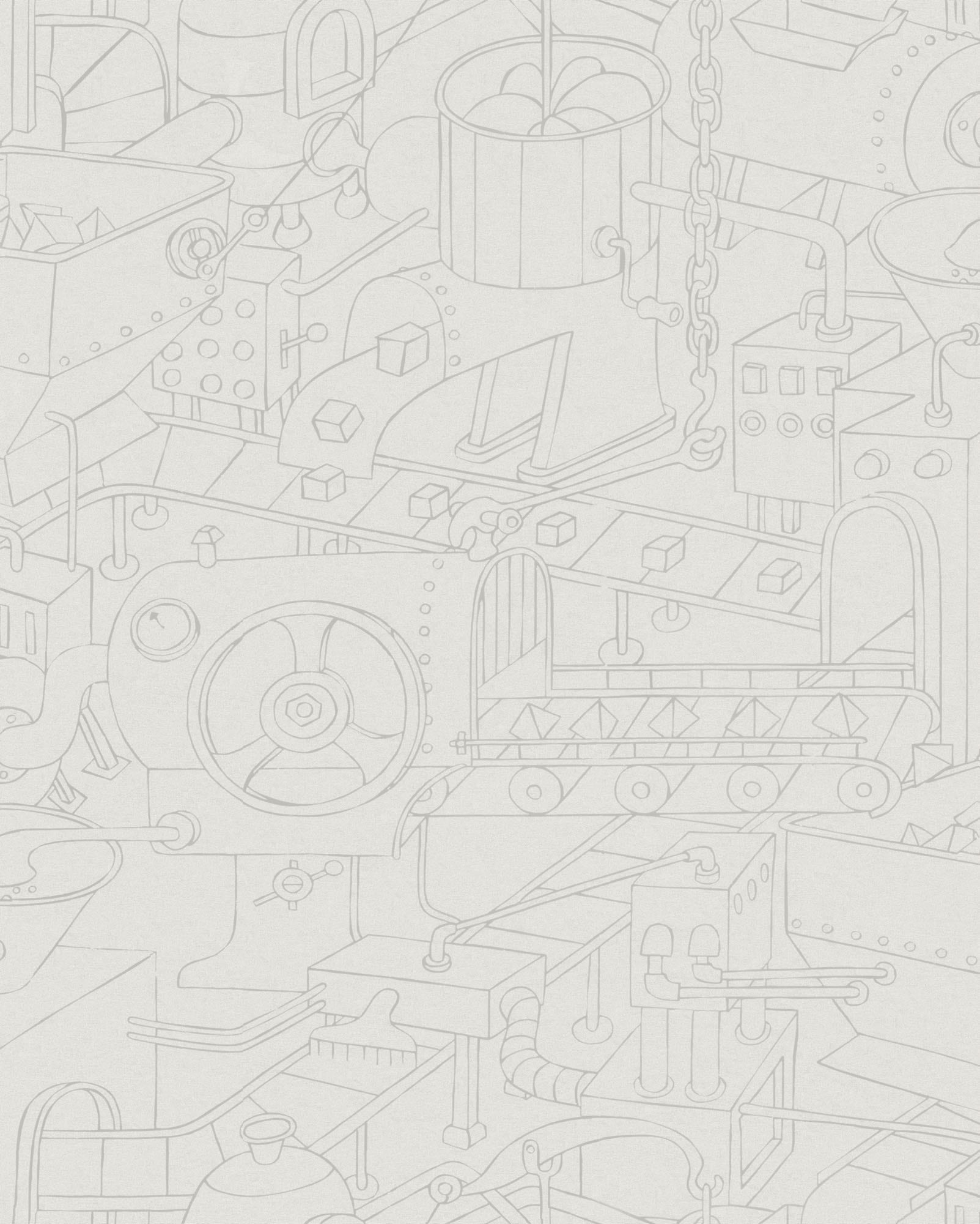 Komar Fototapete »Vlies Fototapete - Doodle Factory - Grösse 200 x 250 cm« Motiv | bedruckt glatt