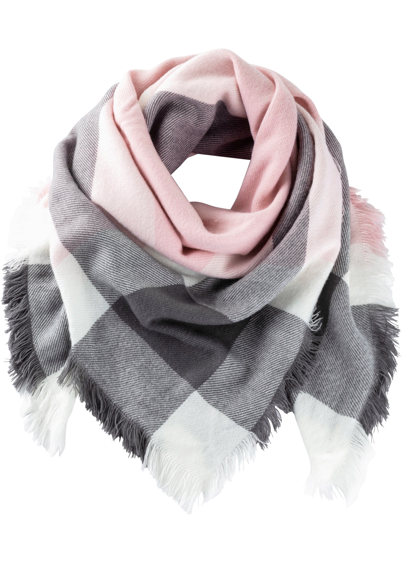 Image of bonprix Halstuch aus Polyacryl und Polyester, mehrfarbig, mit Fransen