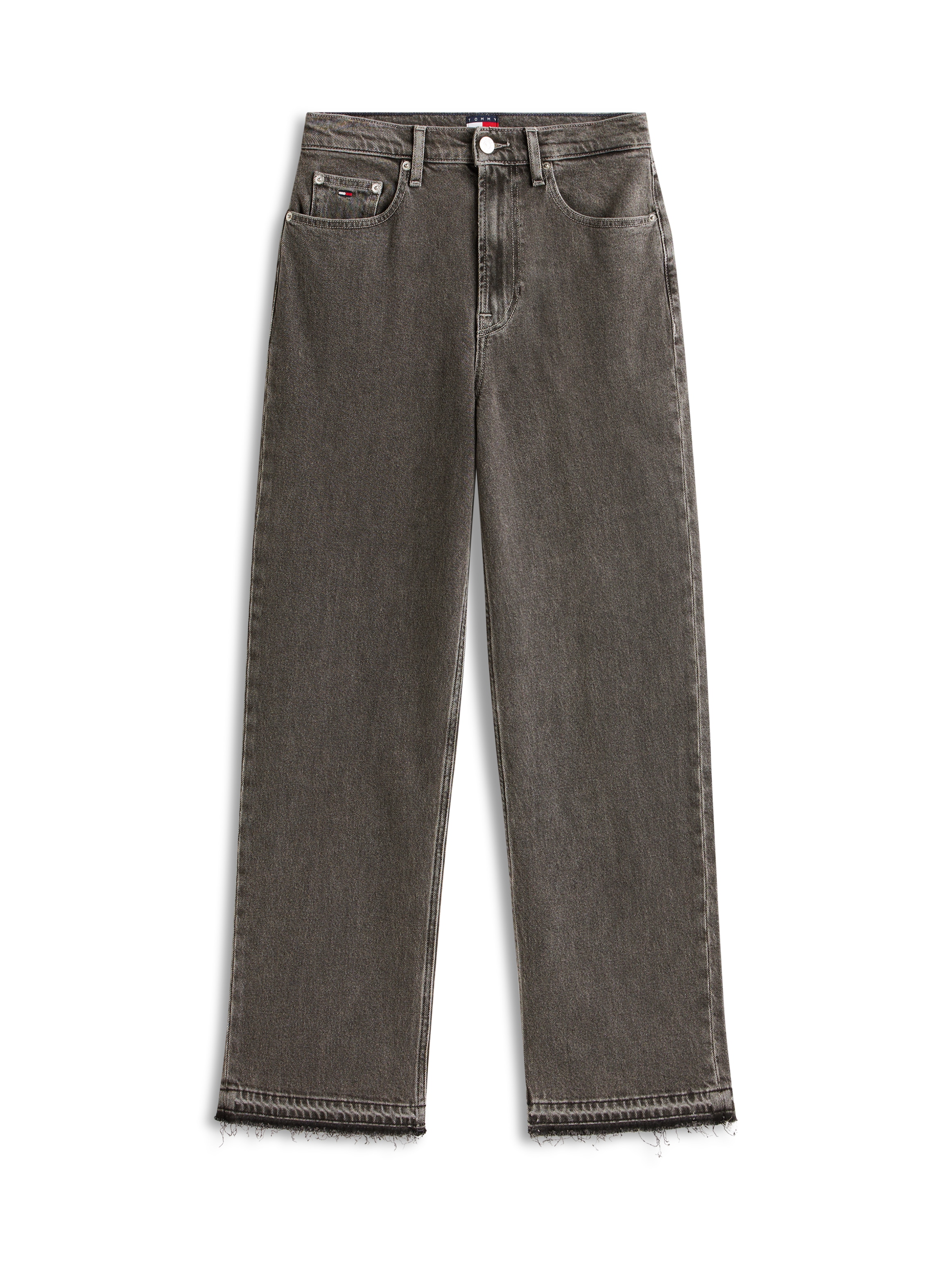 Tommy Jeans Jeans droit »LAYLA HR SLIM STR CI4171« mit destroyed Detail am Beinabschluss