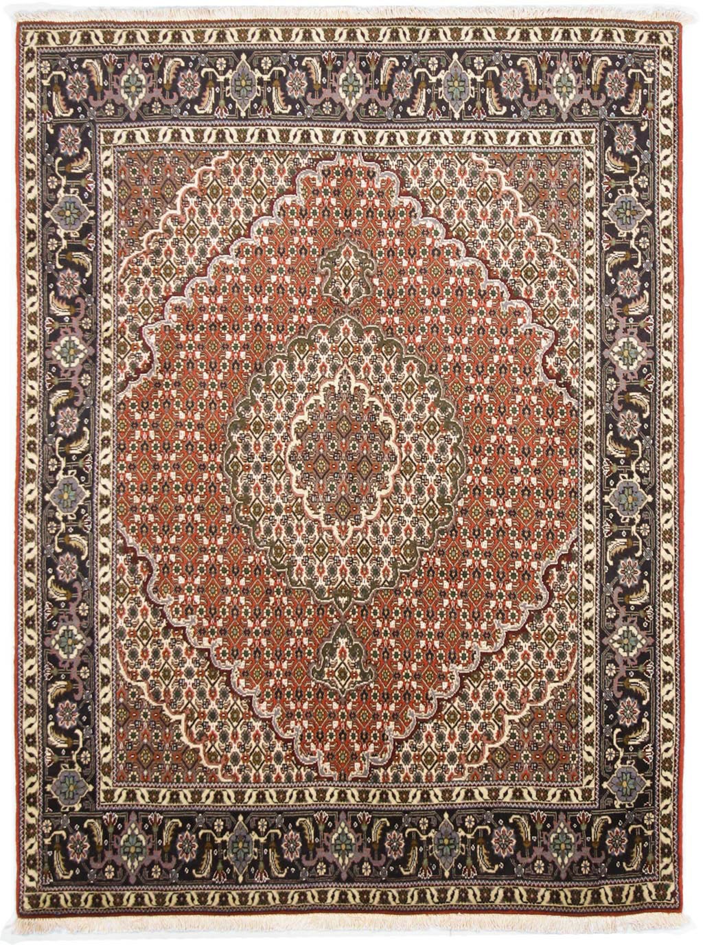 Image of morgenland Wollteppich »Täbriz 40 Raj Teppich handgeknüpft rot«, rechteckig, 7 mm Höhe, handgeknüpft bei Ackermann Versand Schweiz