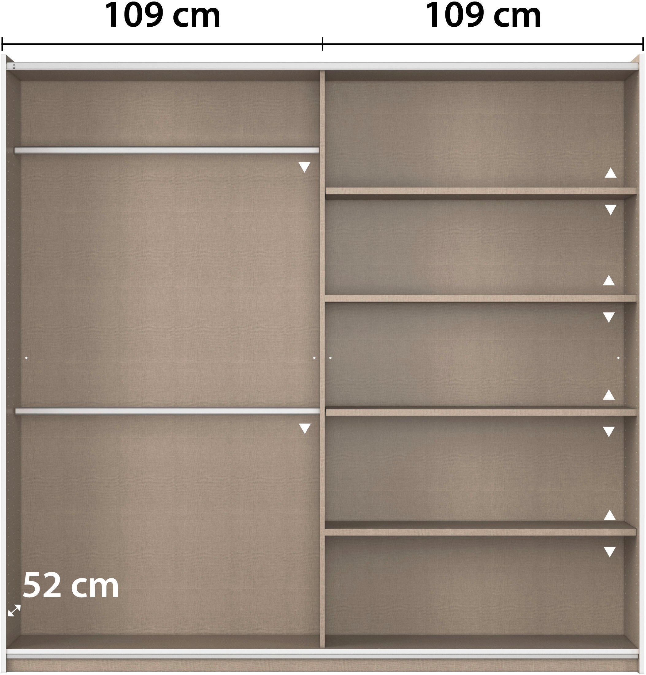 GOODproduct Kleiderschrank »Mehrzweckschrank Aktenschrank Möbel Mietswohnung TOPSELLER  ASTANA« 3 Ausstattungen BASIC/CLASSIC/PREMIUM (inkl. SOFT-CLOSE-FUNKTION),  mit 3 Spiegelelementen, Metallgriffleisten alufarbig MADE IN GERMANY