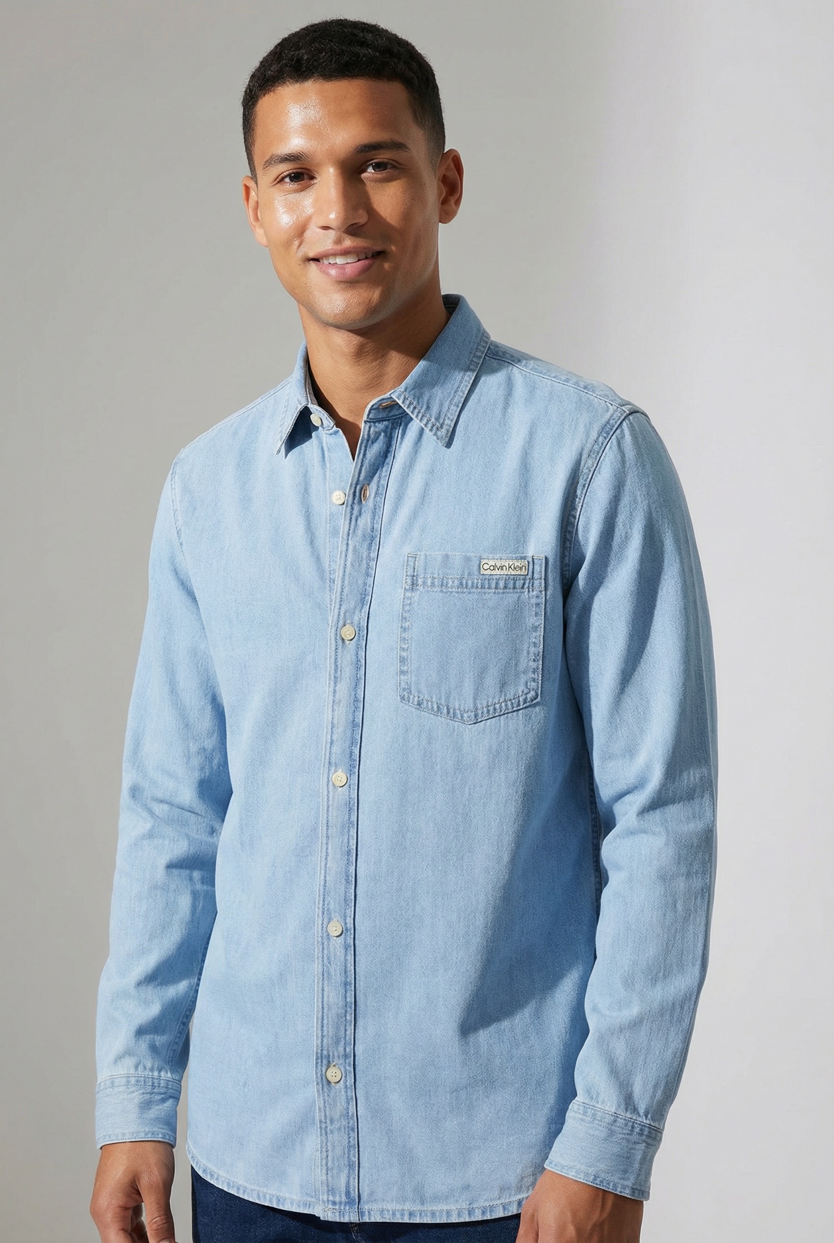 Image of Calvin Klein Jeans Jeanshemd "CASUAL CLASSIC" Mit Rundhalsausschnitt