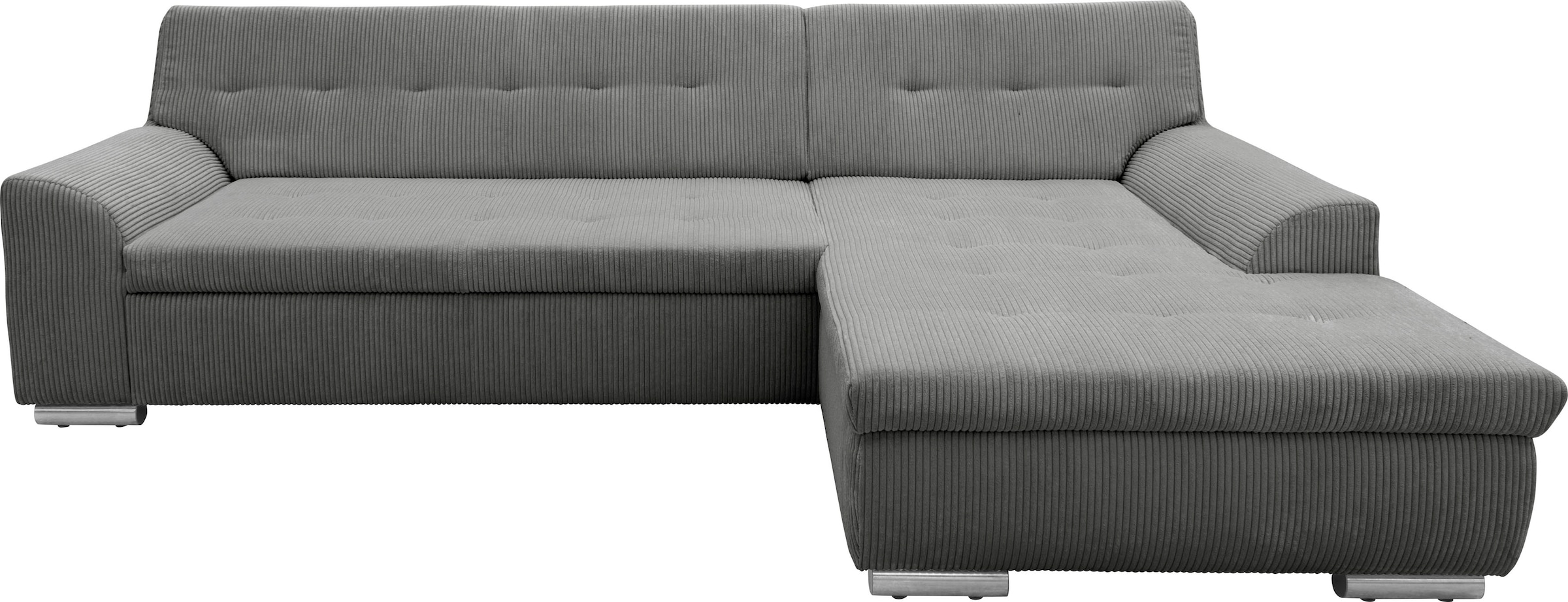 Image of DOMO collection Ecksofa "TREVISO viele Bezüge, auch in Cord, L-Form, 267x80x83 cm" wahlw. mit Bettfunktion, inkl. Zierkissen, Unser Dauertiefpreis