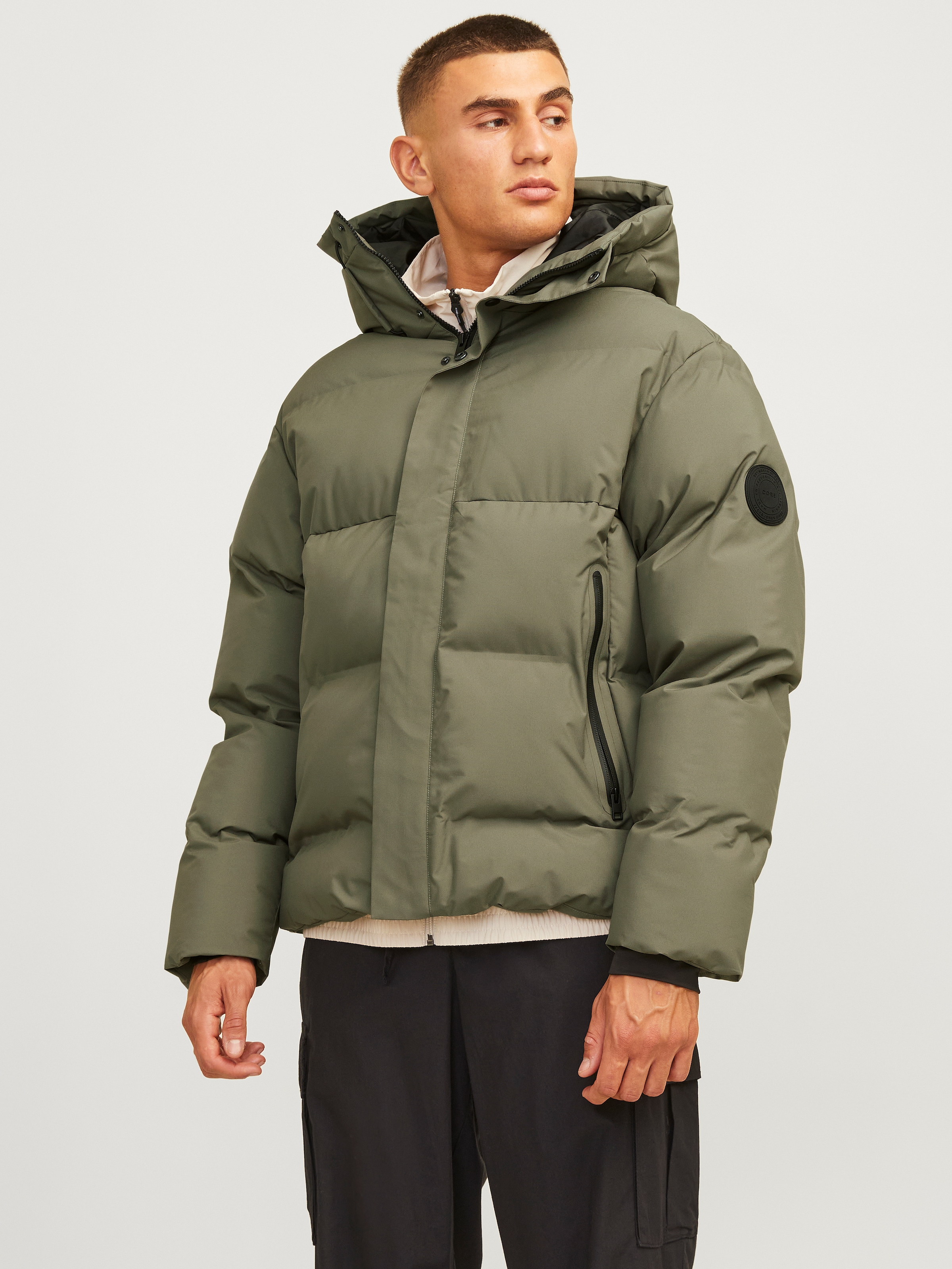 Steppjacke »JCOALPHA PUFFER SN«, mit Kapuze