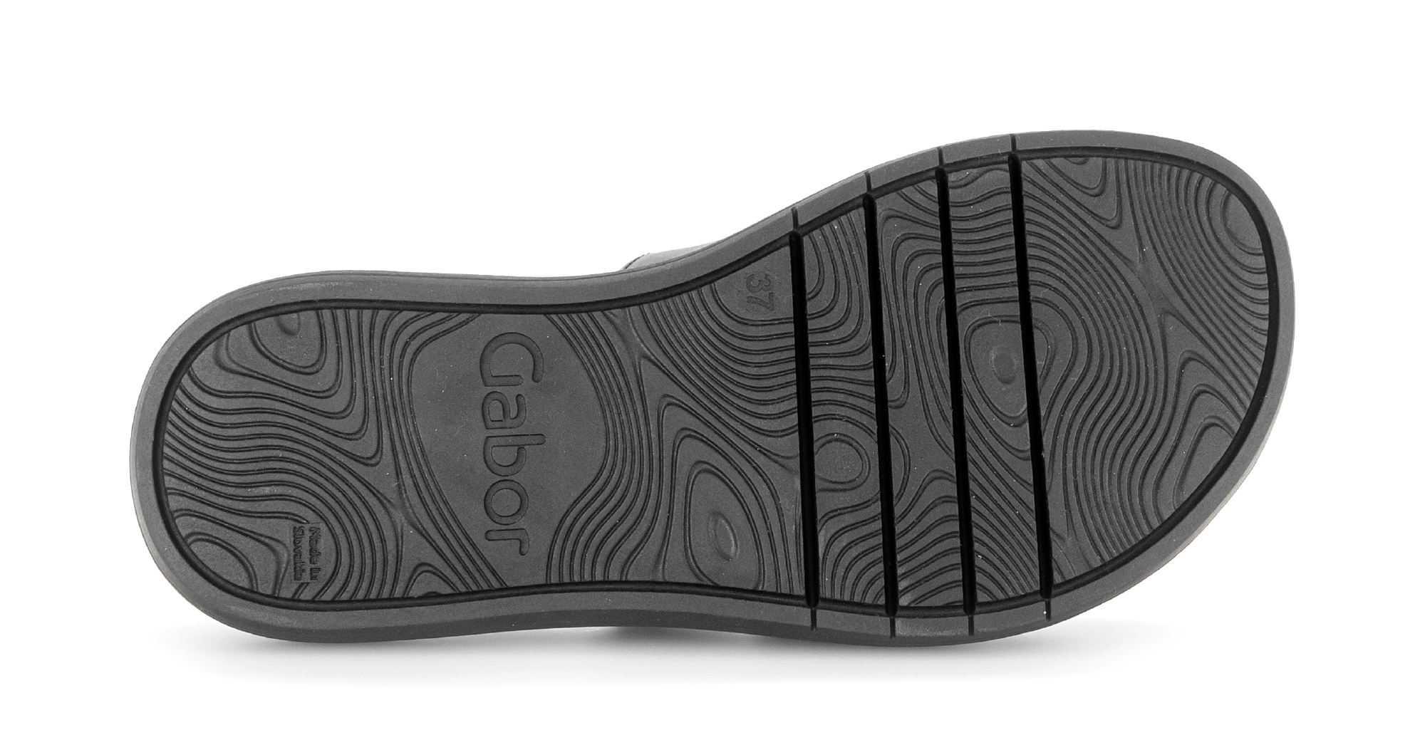 Gabor Pantolette  Plateau, Sommerschuh, Schlupfschuh mit glänzenden Nieten besetzt