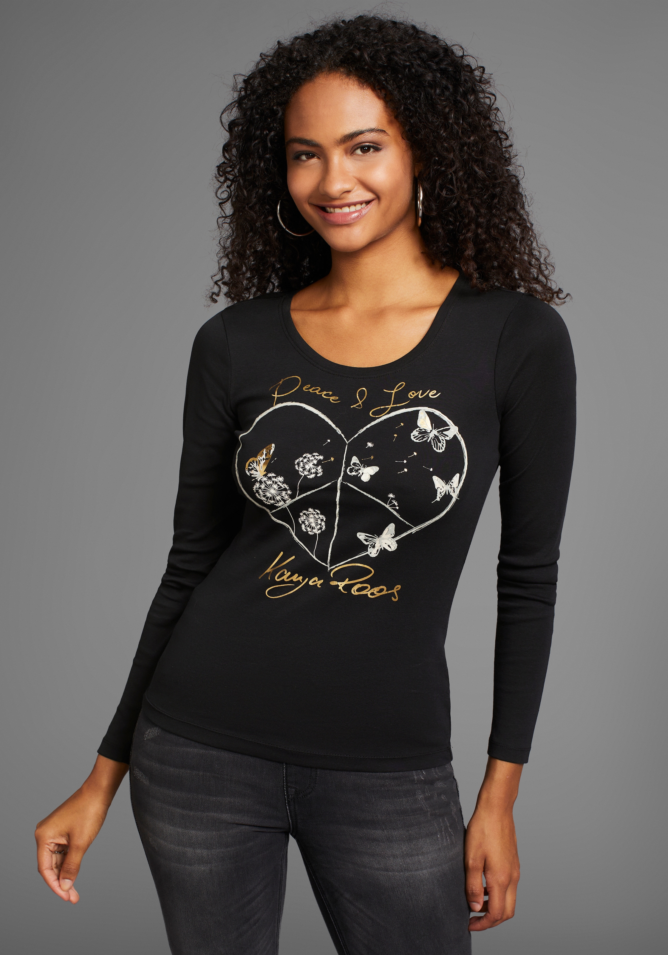 Image of KangaROOS Langarmshirt mit Herz-Print