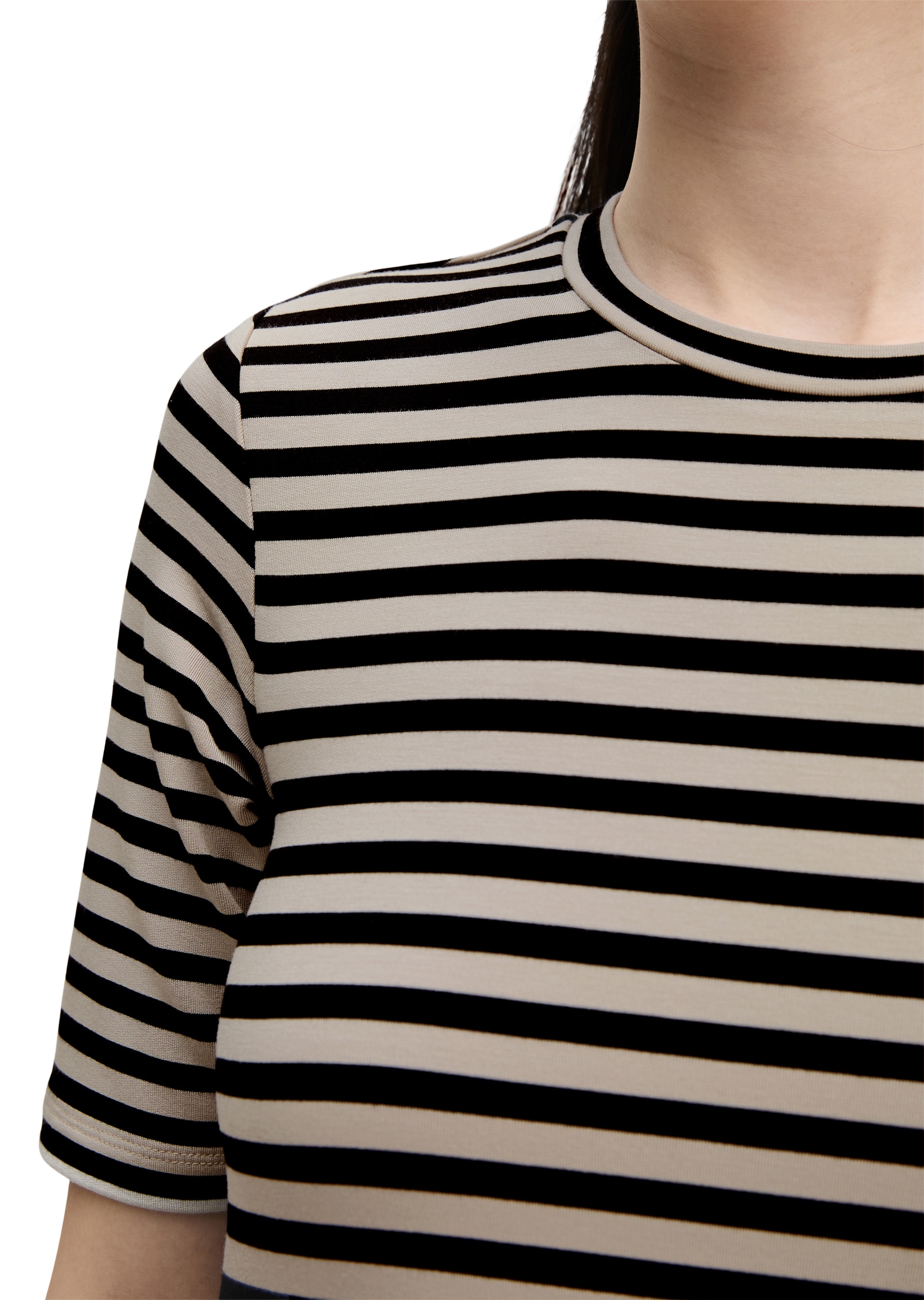 Marc O'Polo Robe en jersey Sans poches Forme A en TENCEL™ Modal rayé