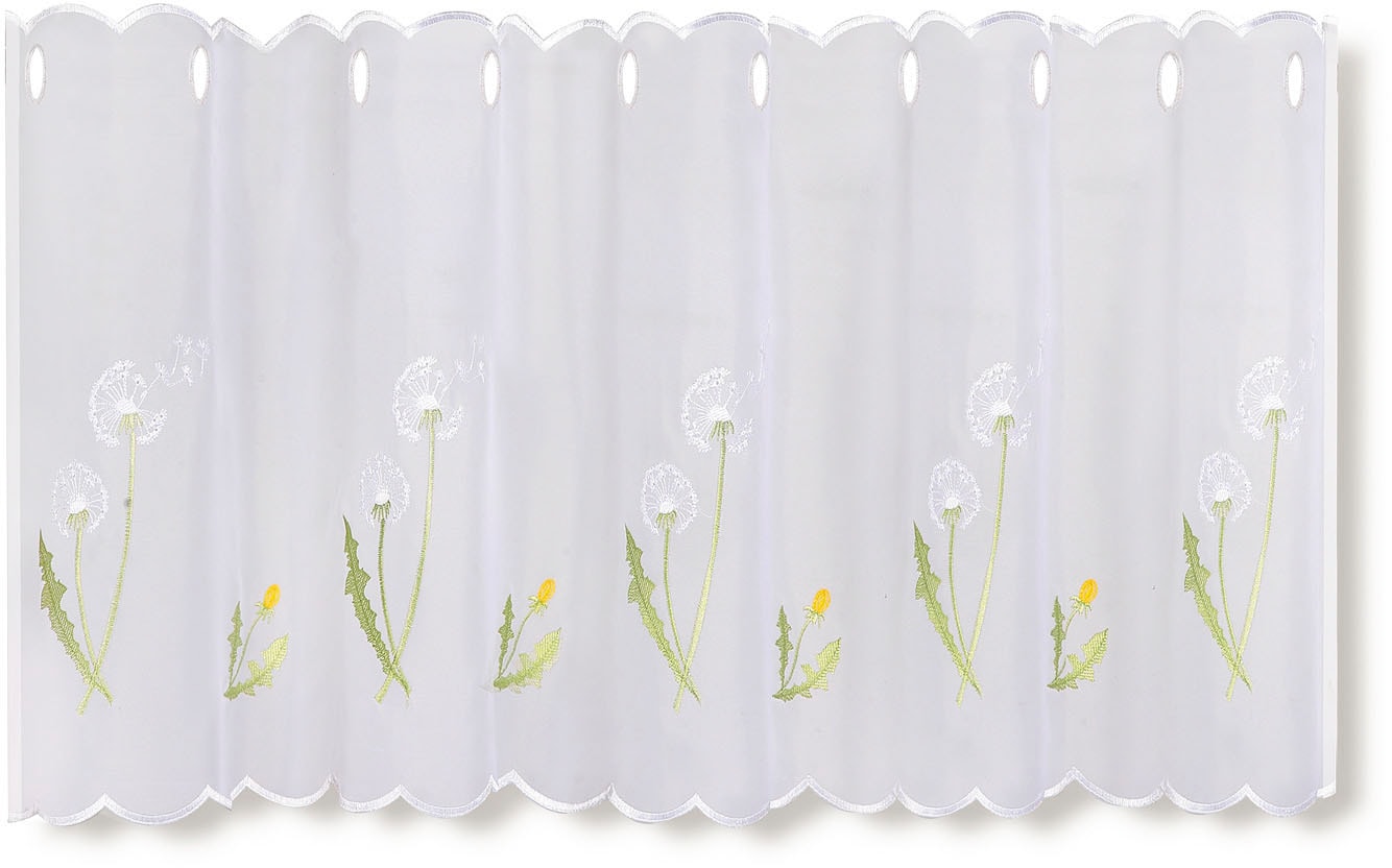 Gerster Scheibengardine »Pusti«, (1 HxB: 50x145, gestickten kaufen St.), Blumendesign mit jetzt