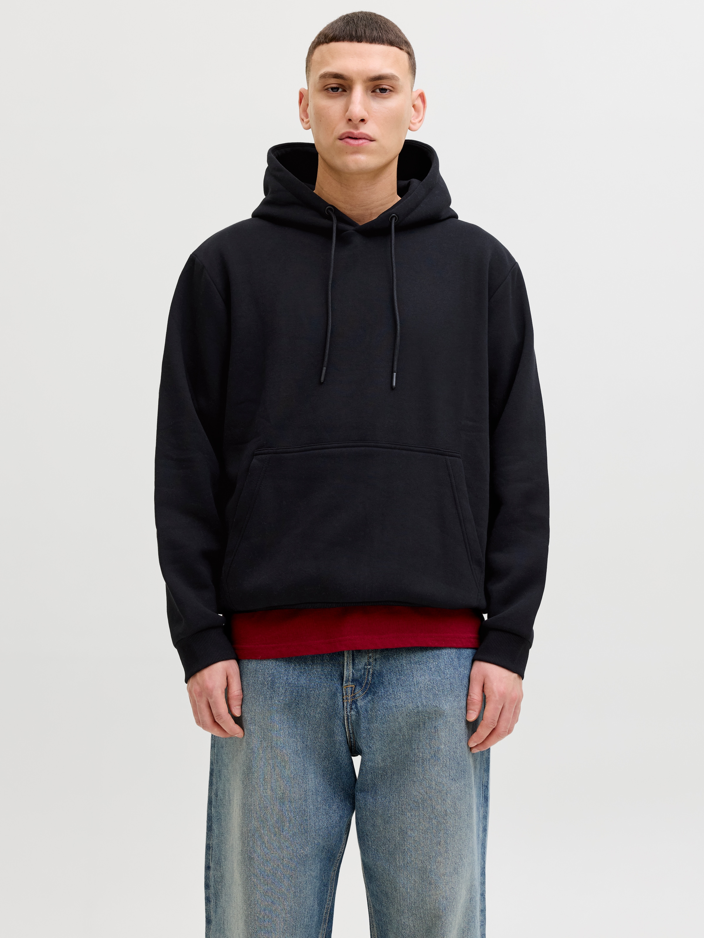 Jack & Jones Sweat à capuche »JJEBRADLEY SWEAT HOOD 2PK MP«, 2 mélange de matières, coupe décontractée
